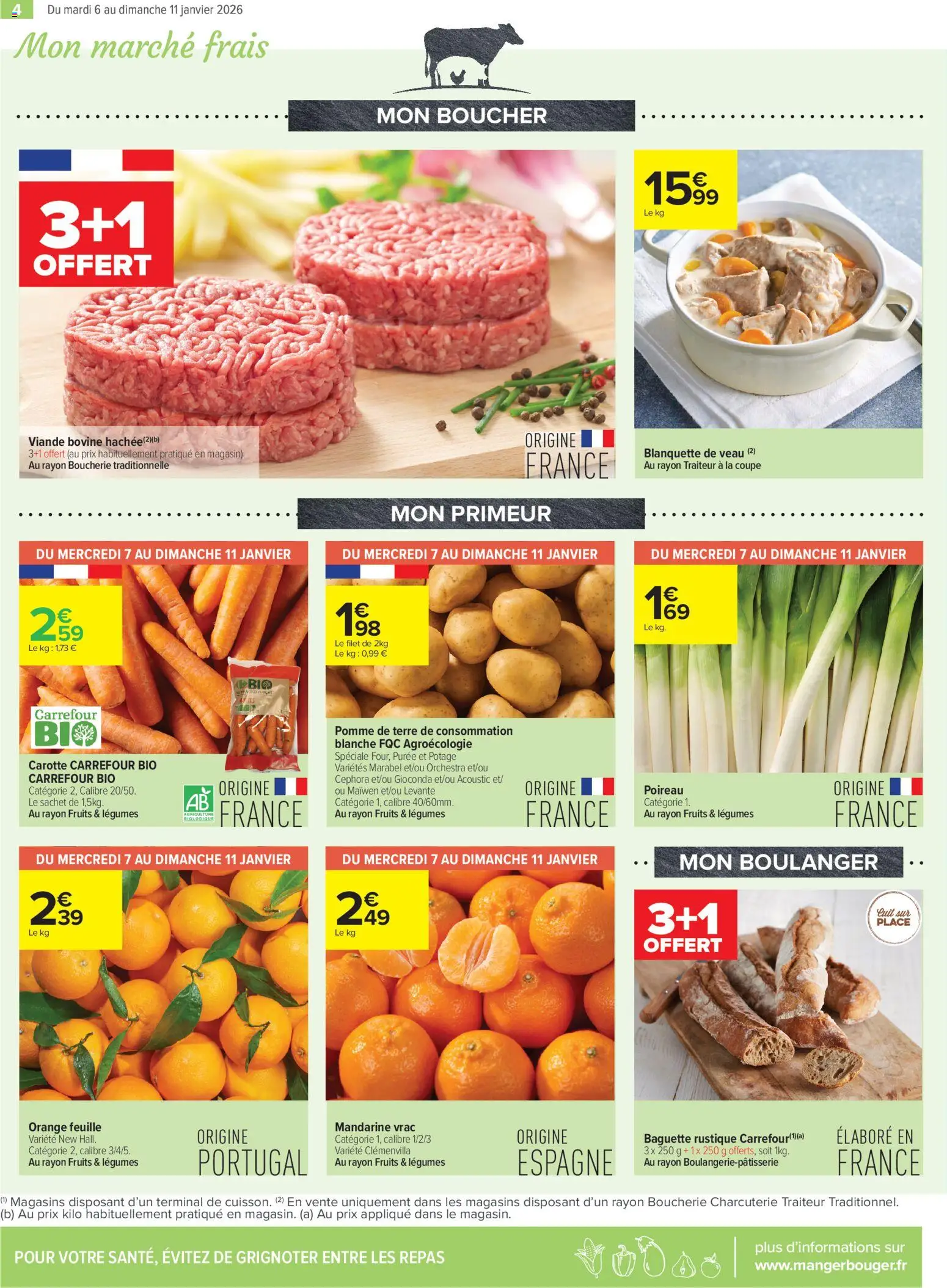 {H1} | Page: 4 | Produits: Poireau, Pomme de terre, Pomme de terre de consommation, Viande bovine