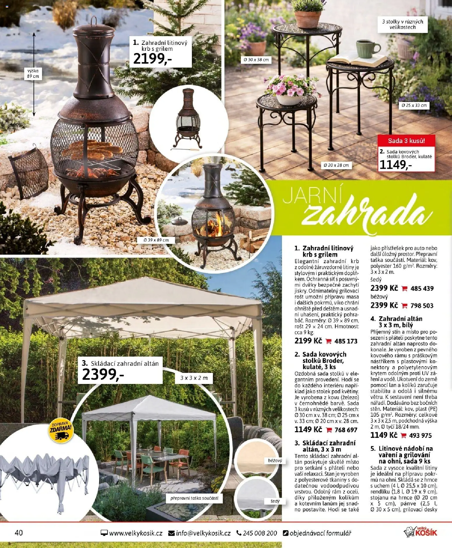 Velký Košík katalog březen 2026 od 01.03.2026 | Strana: 40 | Produkty: Zahrada, Nádobí, Taška, Desky