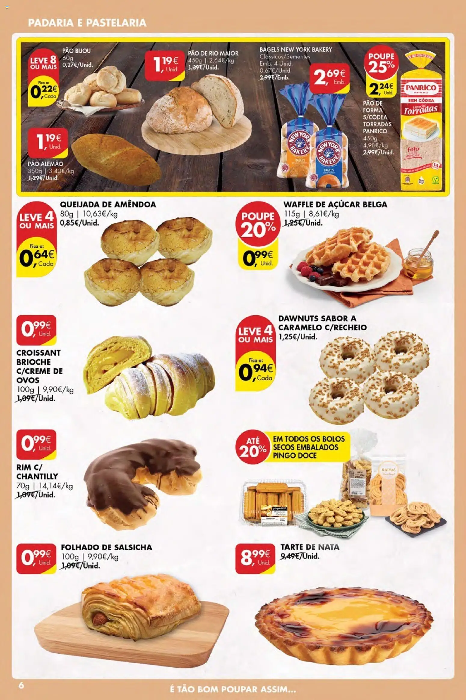 Pingo Doce Poupe Esta Semana Açores │ válido de 09.04.2026 | Página: 6 | Produtos: Padaria, Chantilly, Salsicha, Nata