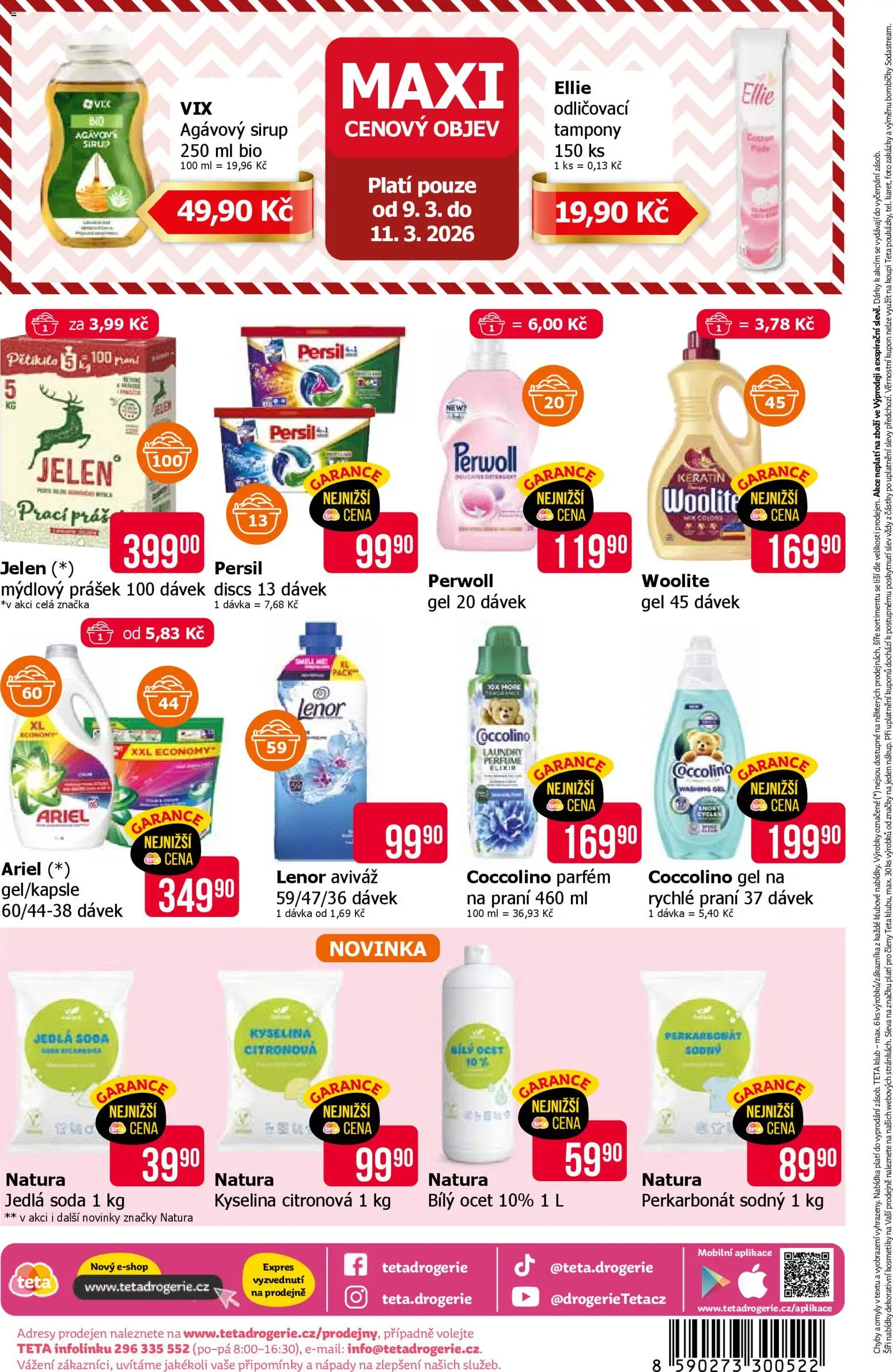 TETA Drogerie leták od 26.02.2026 | Strana: 18 | Produkty: Lenor, Agávový sirup, Jedlá soda, Persil