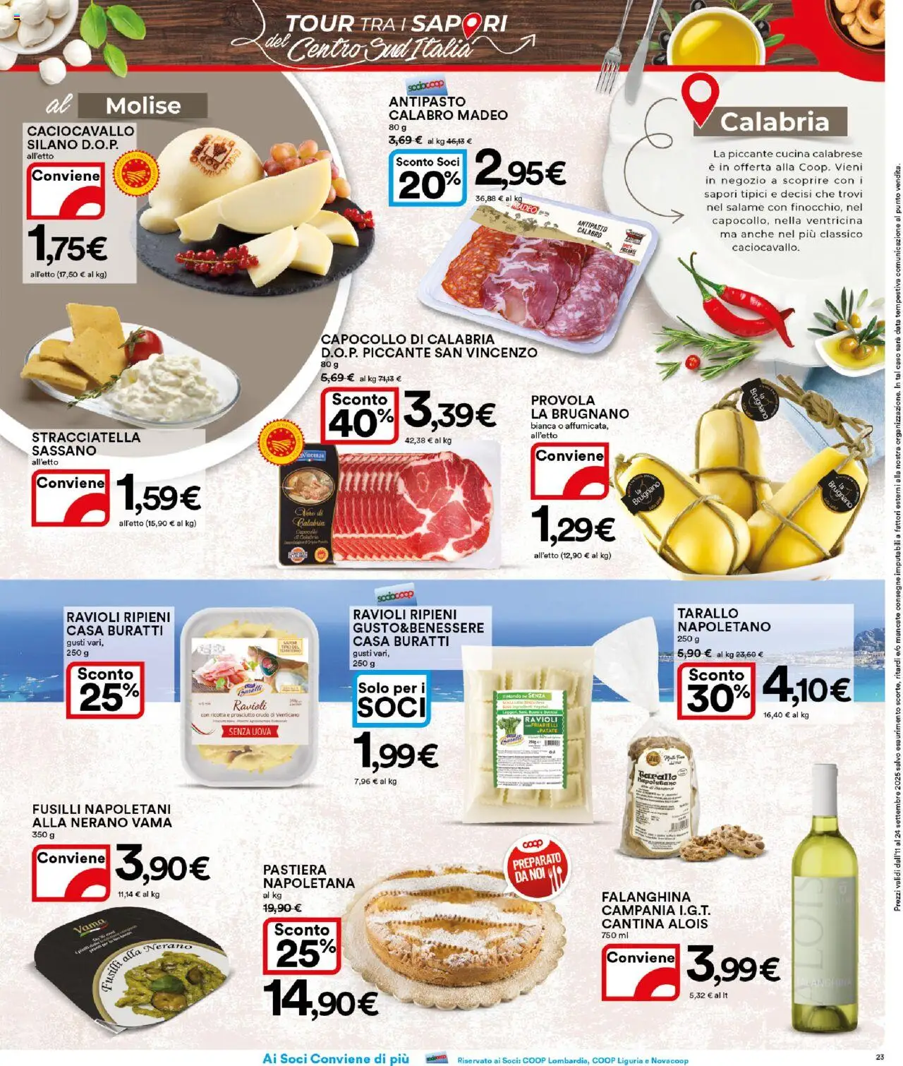 Volantino Ipercoop del 11.09.2025 | Pagina: 23 | Prodotti: Prosciutto Crudo, Prosciutto, Data, Stracciatella