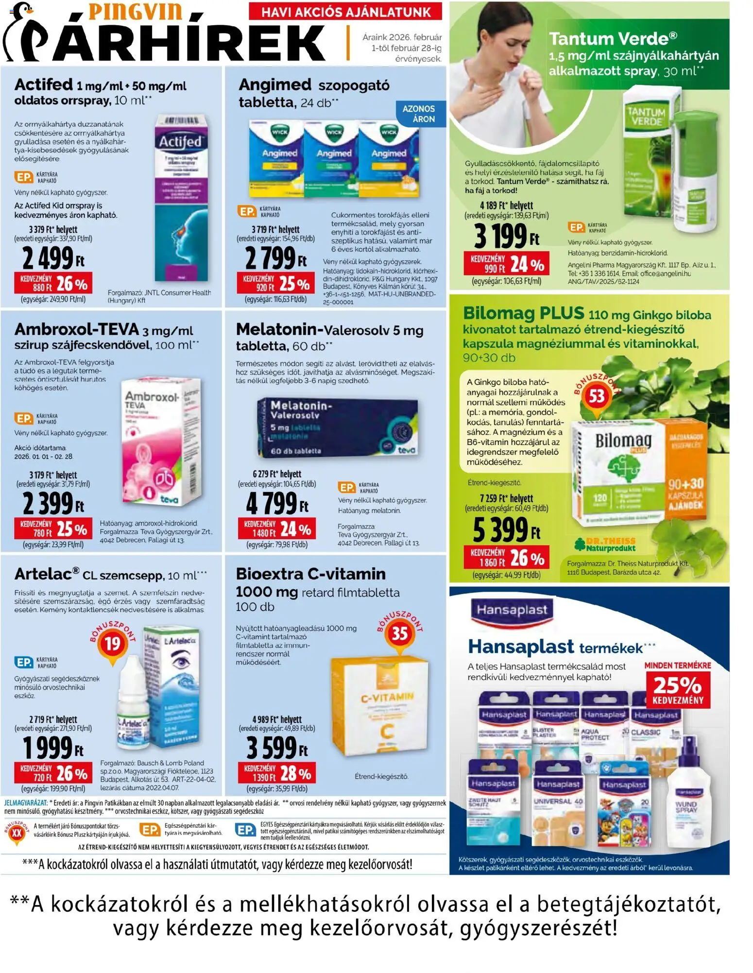 Pingvin Patika akciós ujság - amely érvényes a következő dátumtól: 01.02.2026 | Oldal: 7 | Termékek: Ginkgo biloba