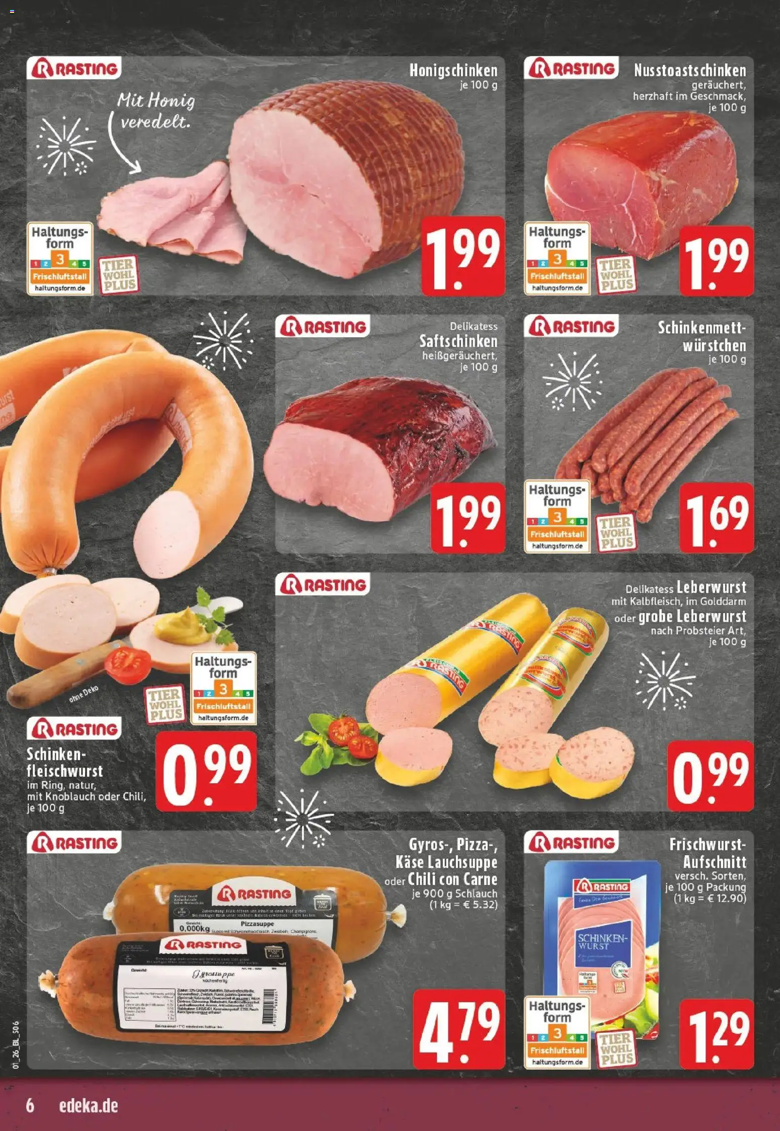 Edeka prospekt Bonn	 – gültig ab 28.12.2025 | Seite: 6 | Produkte: Wurst, Knoblauch, Schinken, Pizza