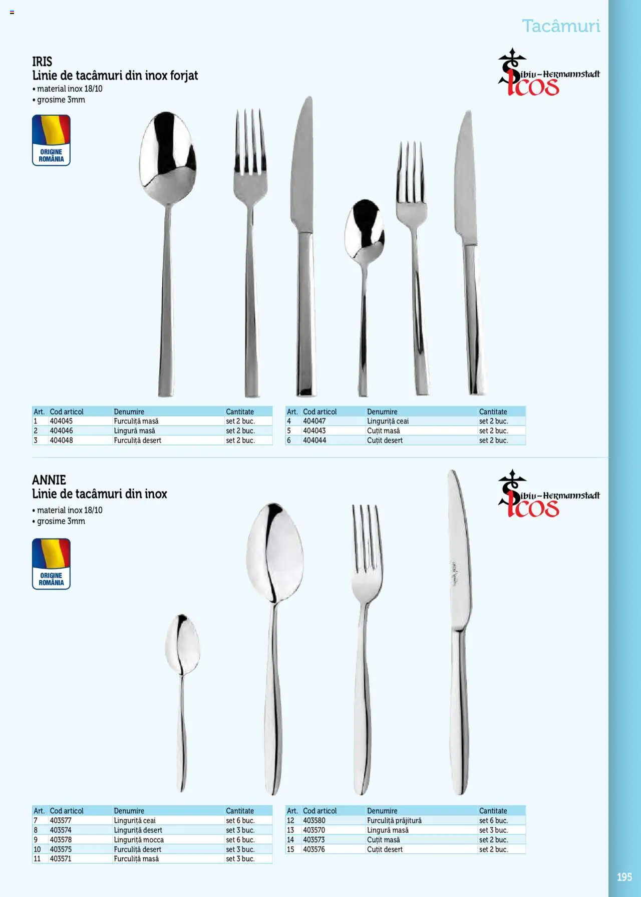 Noul catalog Metro – valabil de la 17.09.2025 | Pagină: 195 | Produse: Masă, Cuțit, Prăjitură, Ceai