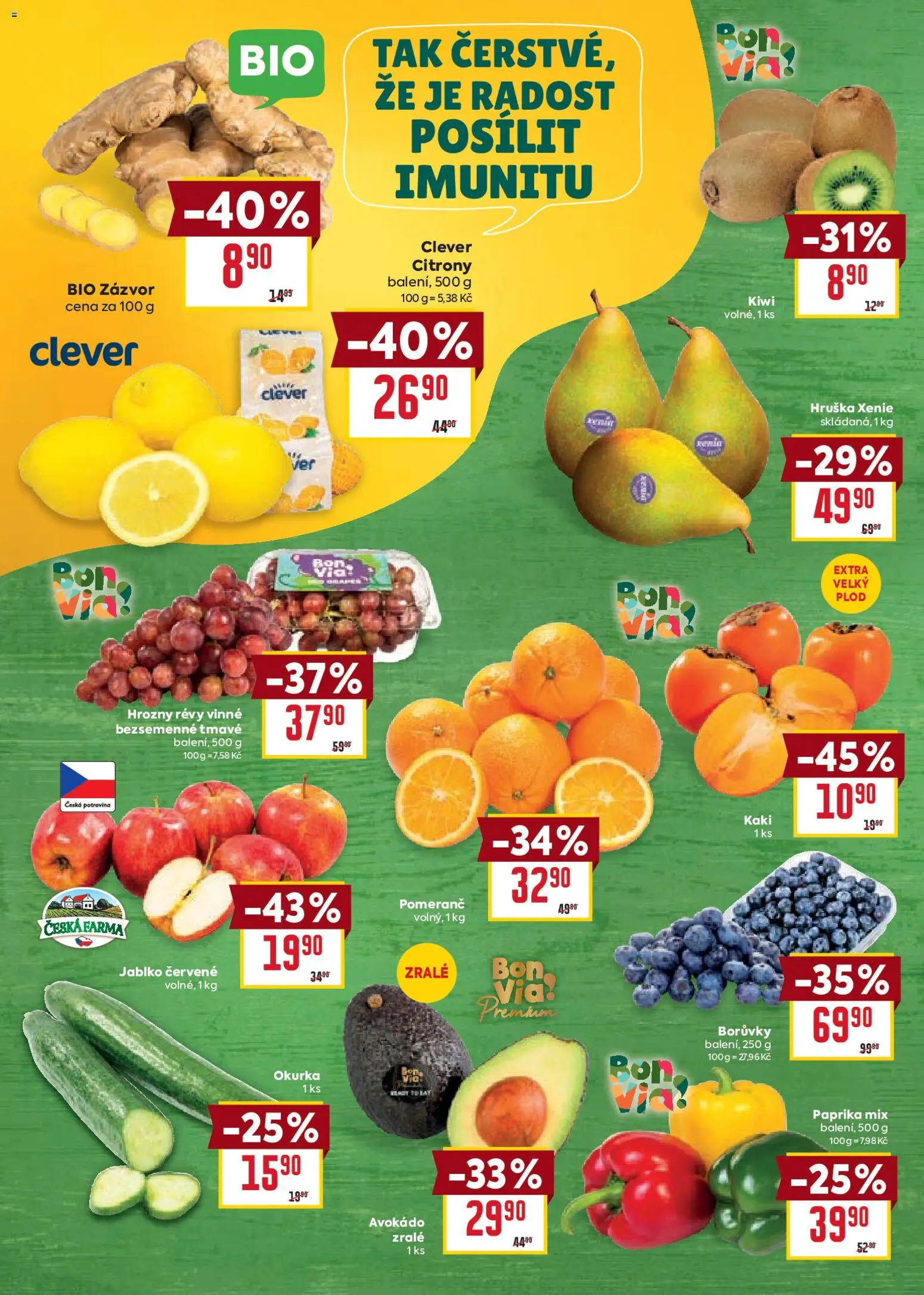 Billa Velký leták od 05.11.2025 | Strana: 2 | Produkty: Borůvky, Kaki, Paprika, Clever