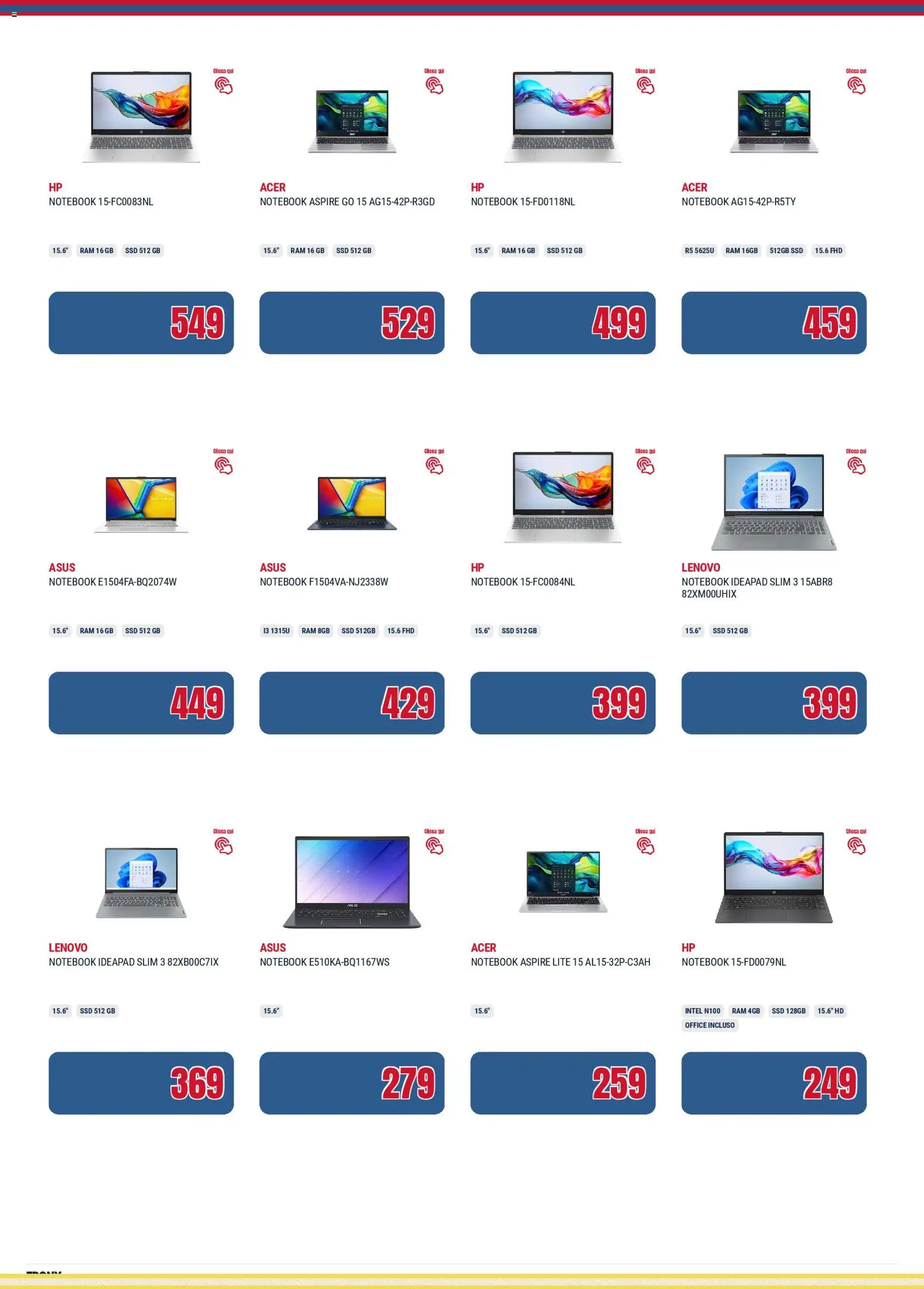 Volantino Trony del 04.12.2025 | Pagina: 3 | Prodotti: Notebook