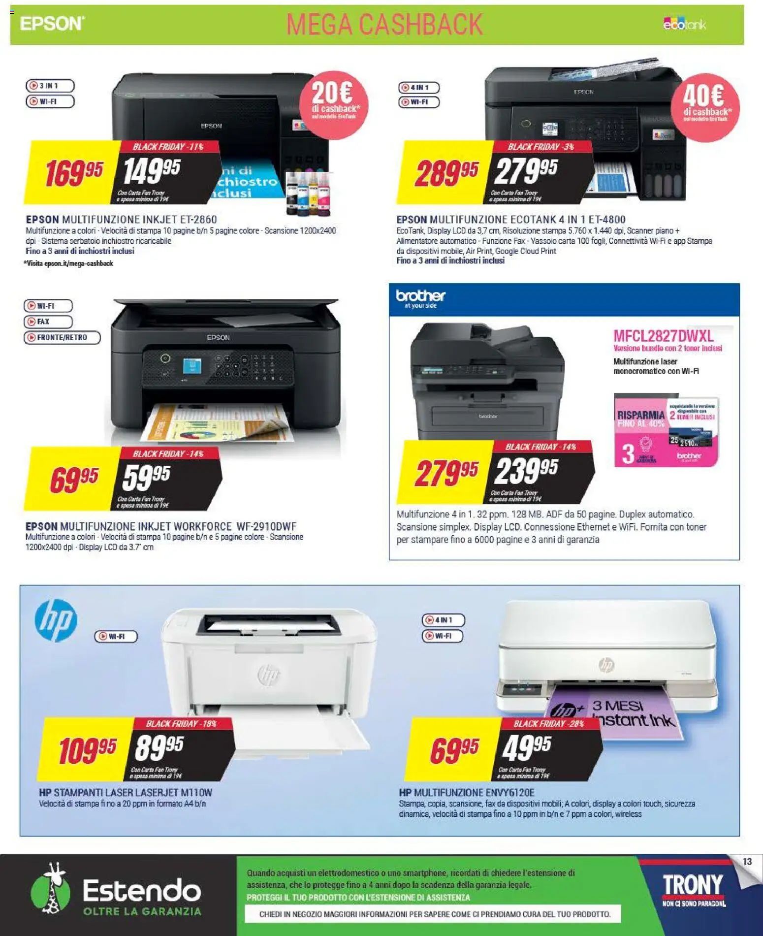 Volantino Trony del 25.11.2025 | Pagina: 13 | Prodotti: Toner, Fan, Stampa, Vassoio