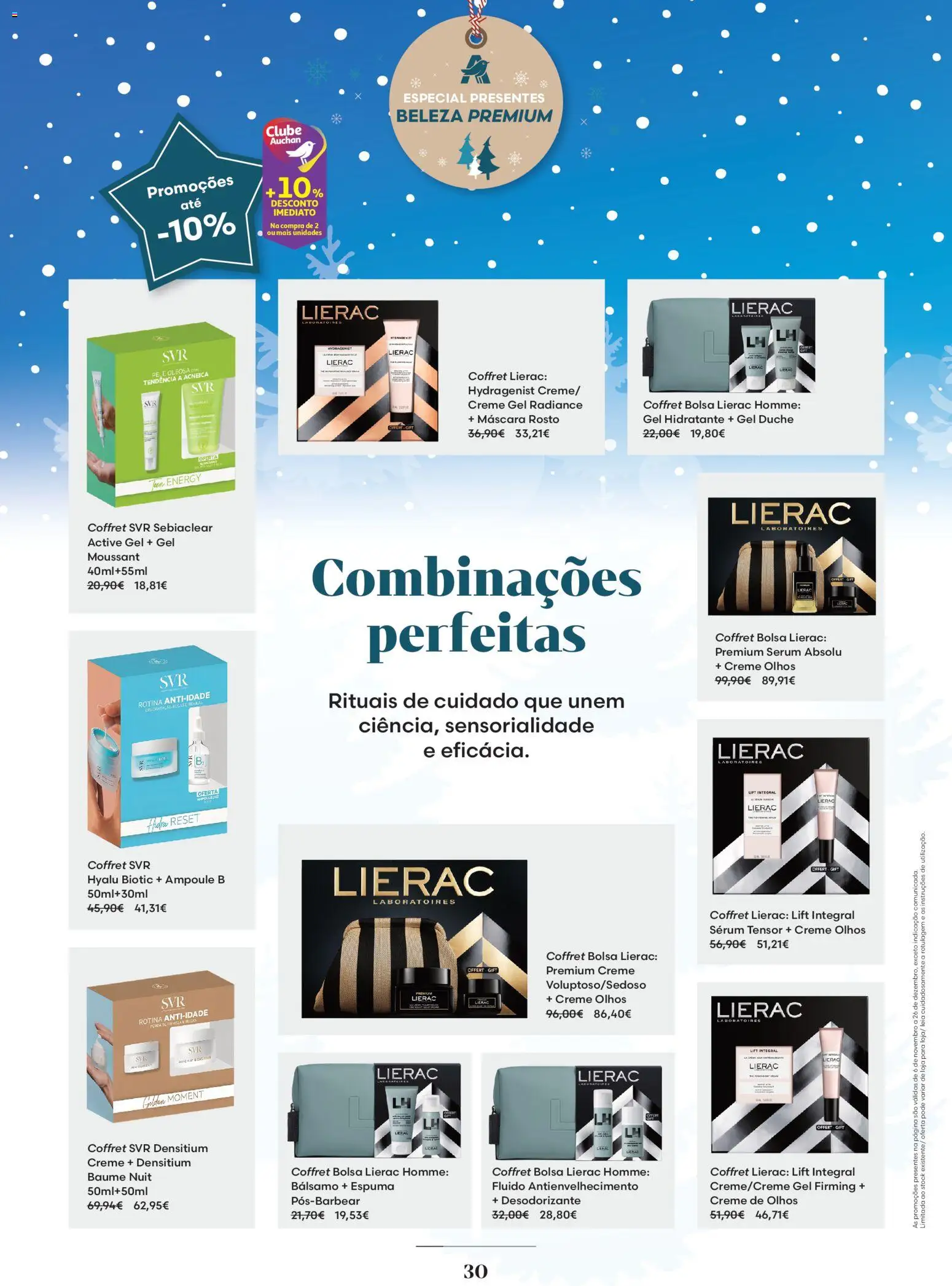 Auchan - Vem aí o Natal │ válido de 06.11.2025 | Página: 30 | Produtos: Bolsa, Desodorizante, Sérum, Creme