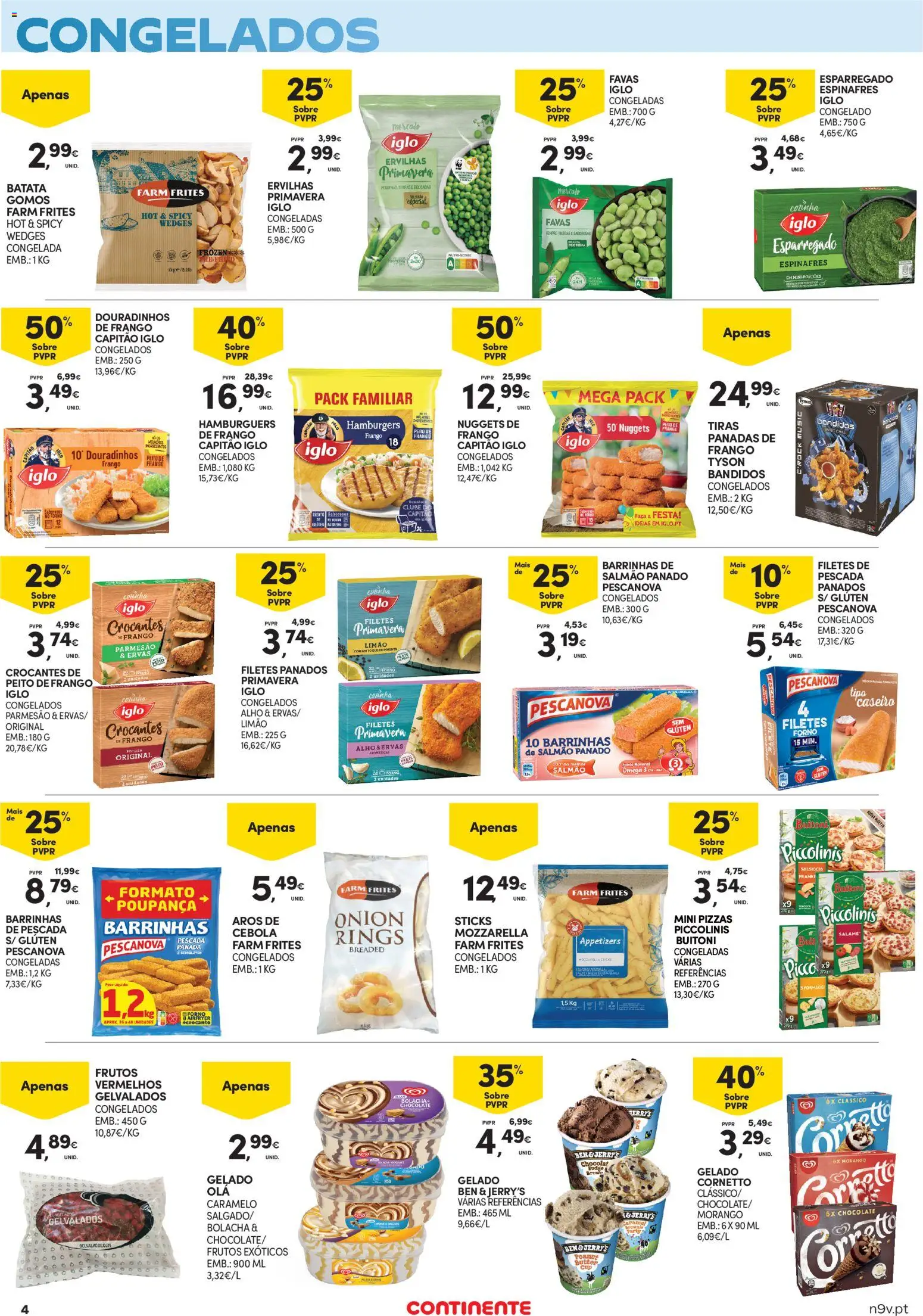 Continente - Açores │ válido de 30.10.2025 | Página: 4 | Produtos: Batata, Espinafres, Faca, Cebola