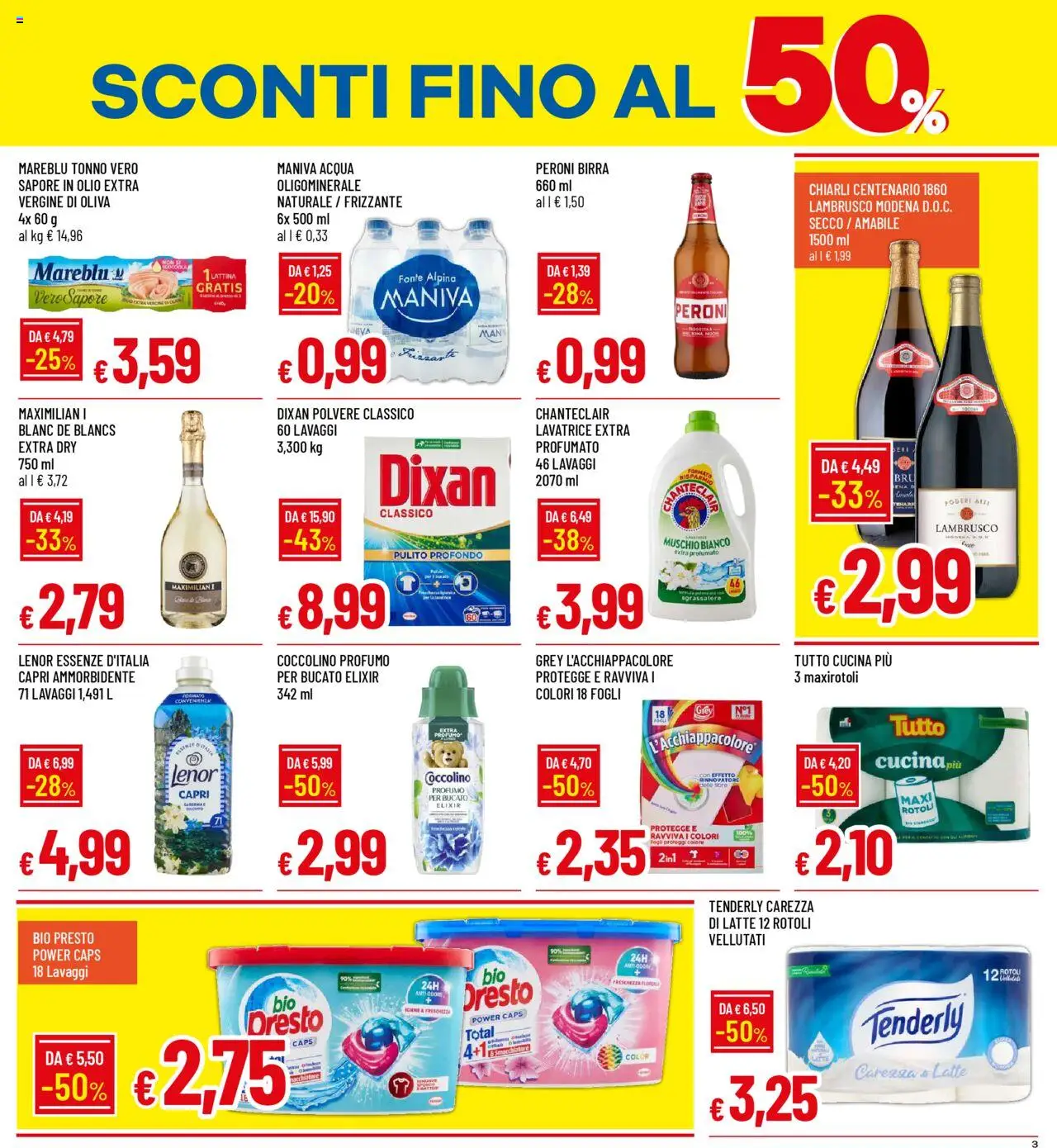 Volantino Galassia del 06.10.2025 | Pagina: 3 | Prodotti: Ammorbidente, Acqua, Latte, Lavatrice