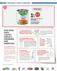 E.Leclerc - Prévisualisation de PETITS POIS CAROTTES EXTRA-FINS "NOTRE JARDIN", 530g Poids Net Egoutté. Différentes variétés Panachage possible entre différentes variétés avec des prix différents. valide à partir de 20.01.2026 | Page: 36