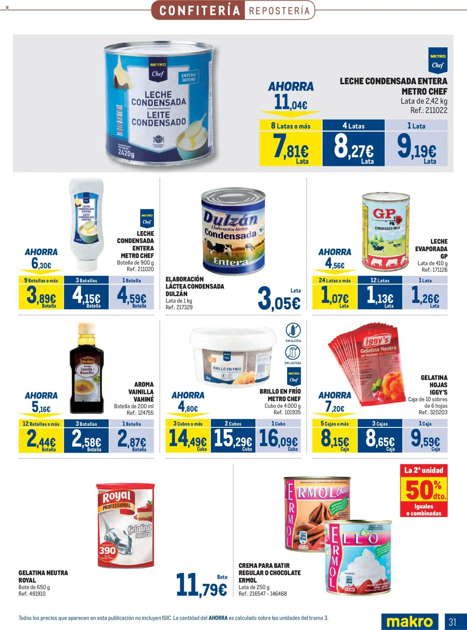 Makro - Especial Despensa Canarias │ válido desde el 02.02.2026 | Página: 31 | Productos: Chocolate, Φαρίνα, Crema, Caja