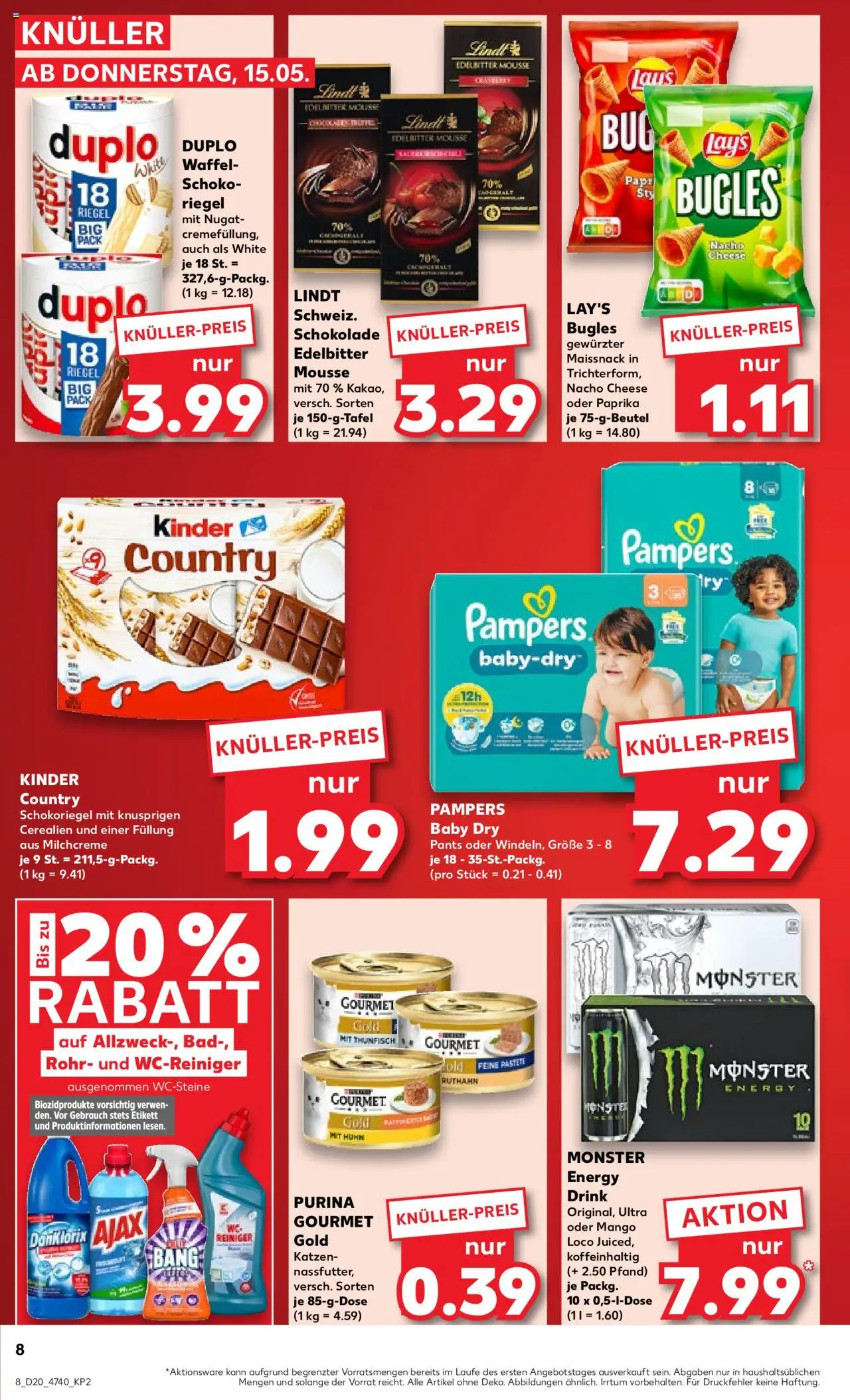 Kaufland - Hannover, Bornumer Straße 141 - gültig ab dem 15.05.2025 | Seite: 8 | Produkte: Monster, Paprika, Mango, Purina gourmet gold