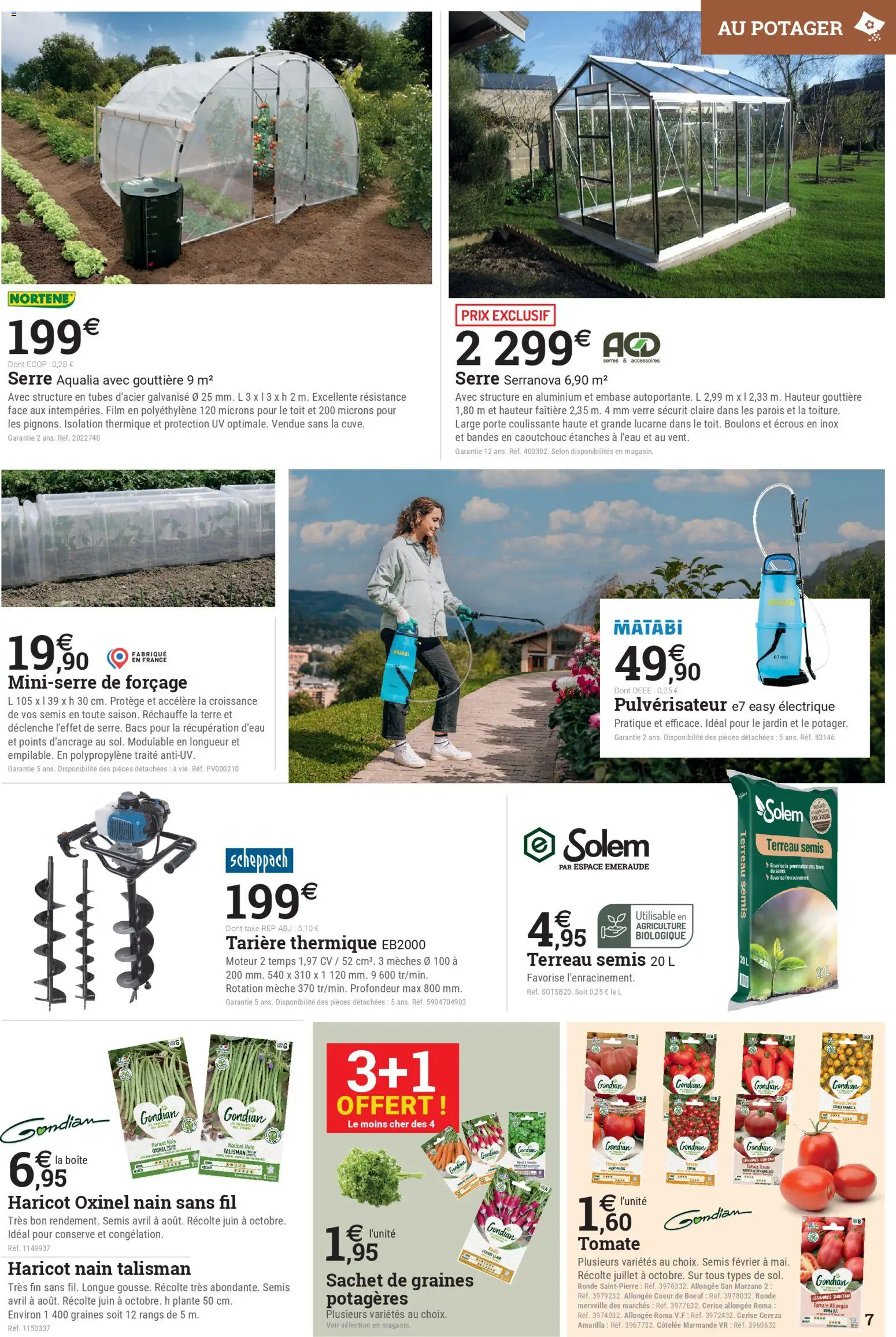 {H1} | Page: 7 | Produits: Terreau, Gouttière, Porte