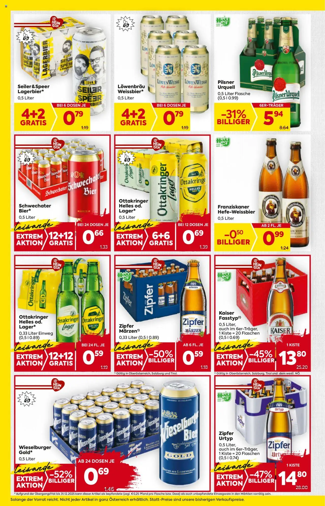 Billa Flugblatt - Salzburg gültig ab 11.09.2025 | Seite: 12 | Produkte: Bier
