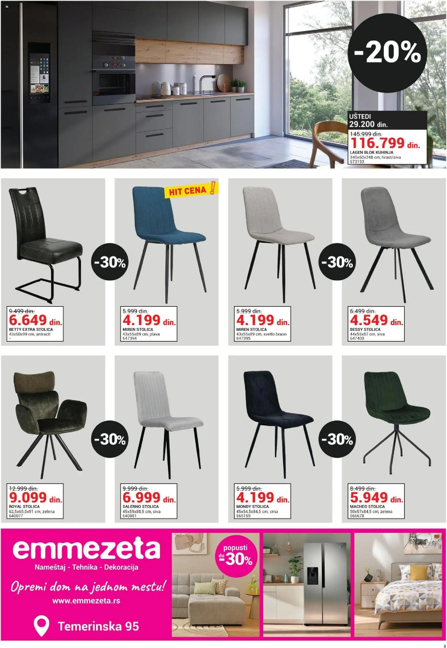 Emmezeta katalog - važi od 01.01.2026 | Strana: 8 | Proizvode: Stolica, Kuhinja