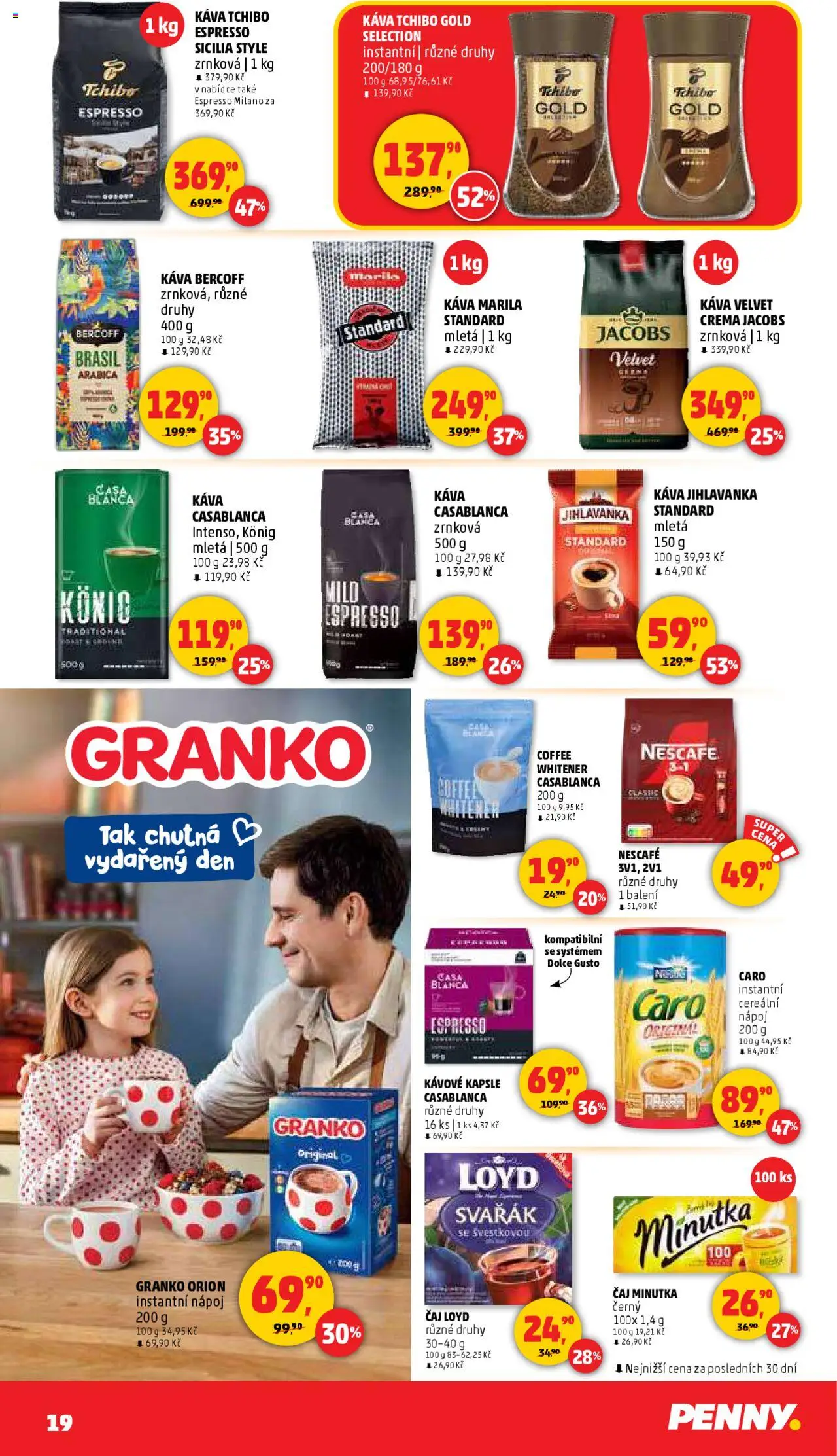 Penny Market leták - Čtvrtečník od 09.10.2025 | Strana: 19 | Produkty: Svařák, Čaj, Crema, Caro