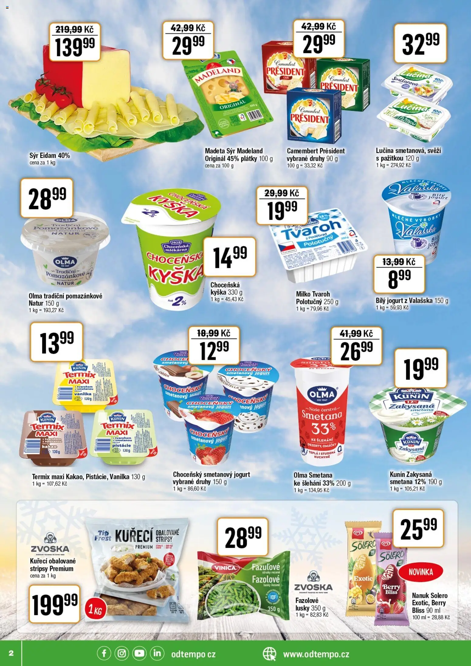 Tempo leták od 11.03.2026 | Strana: 2 | Produkty: Lučina, Pistácie, Eidam, Kuchyně
