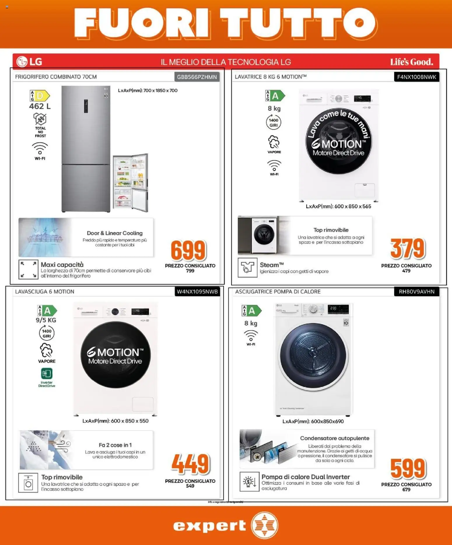 Volantino Expert del 27.12.2025 | Pagina: 5 | Prodotti: Top, Asciugatrice, Frigorifero, Frigorifero combinato