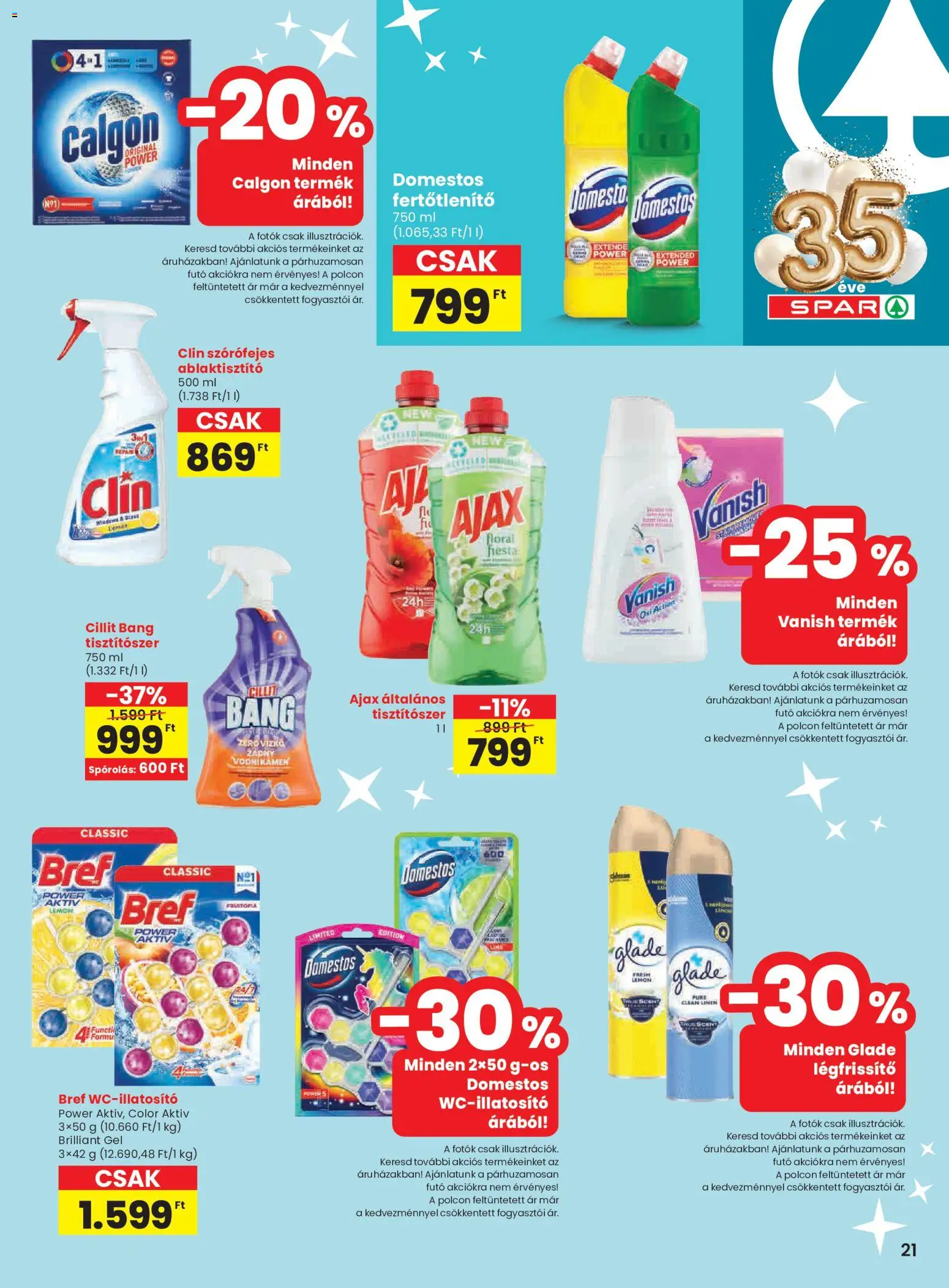 Spar akciós ujság - amely érvényes a következő dátumtól: 19.02.2026 | Oldal: 21 | Termékek: Légfrissítő