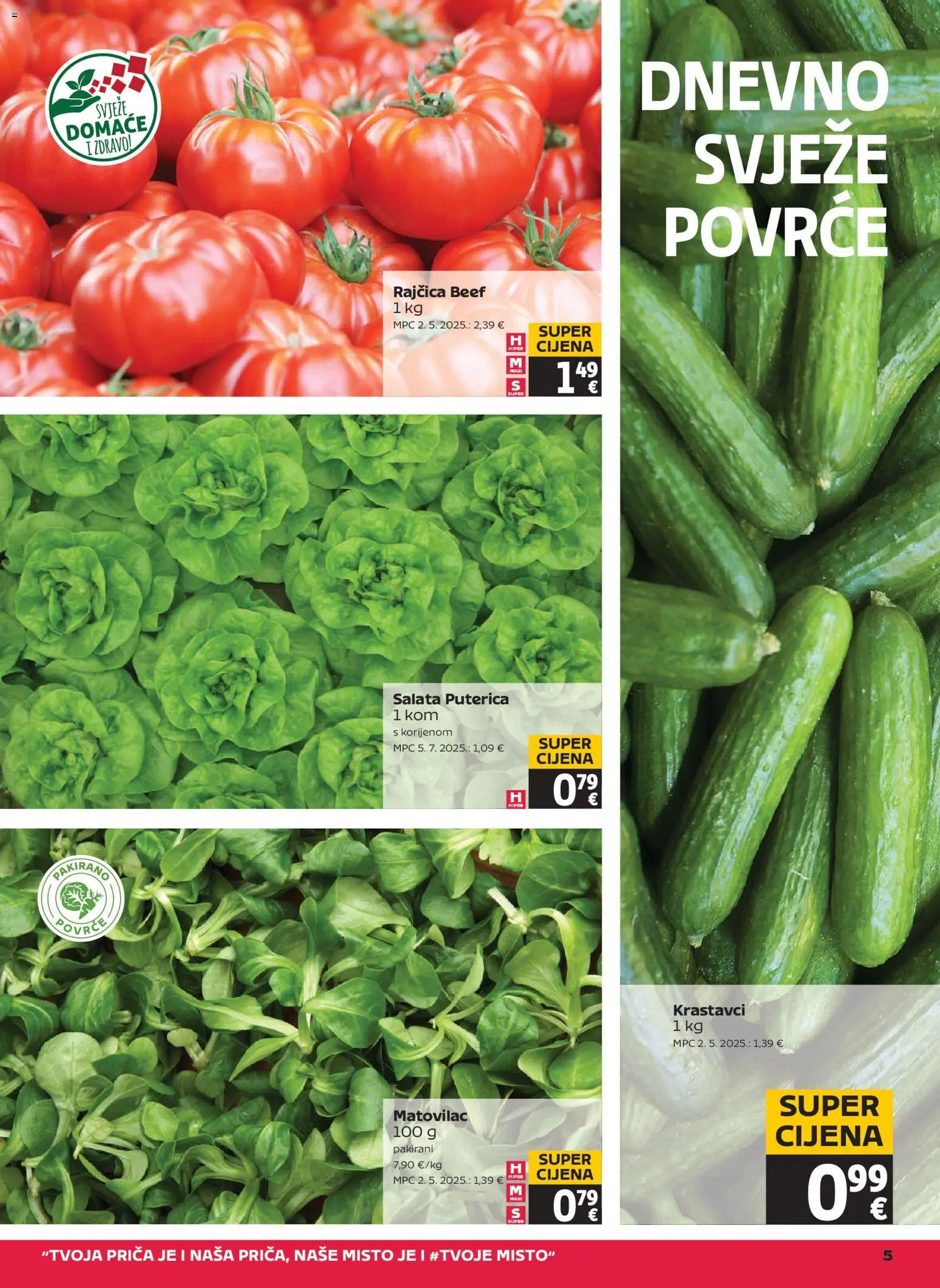 Tommy katalog | vrijedi od 13.11.2025 | Stranica: 5 | Proizvodi: Krastavci, Salata, Povrće, Rajčica