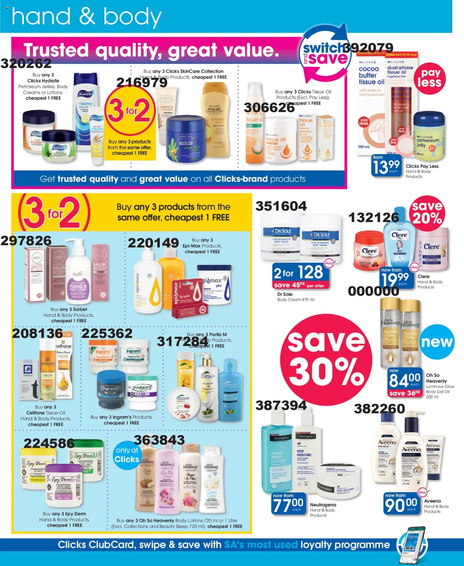 New Clicks catalogue – valid from 25.03.2026 | Page: 10 | Products: Butter, Oil, Cream, Lip balm