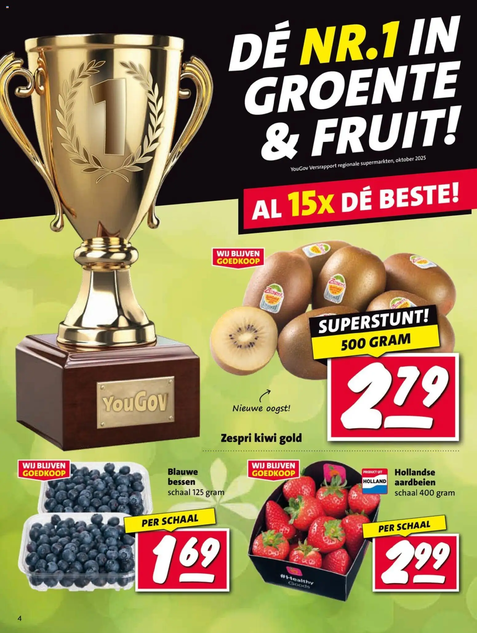 {H1} | Pagina: 4 | Producten: Aardbeien, Kiwi, Schaal, Fruit