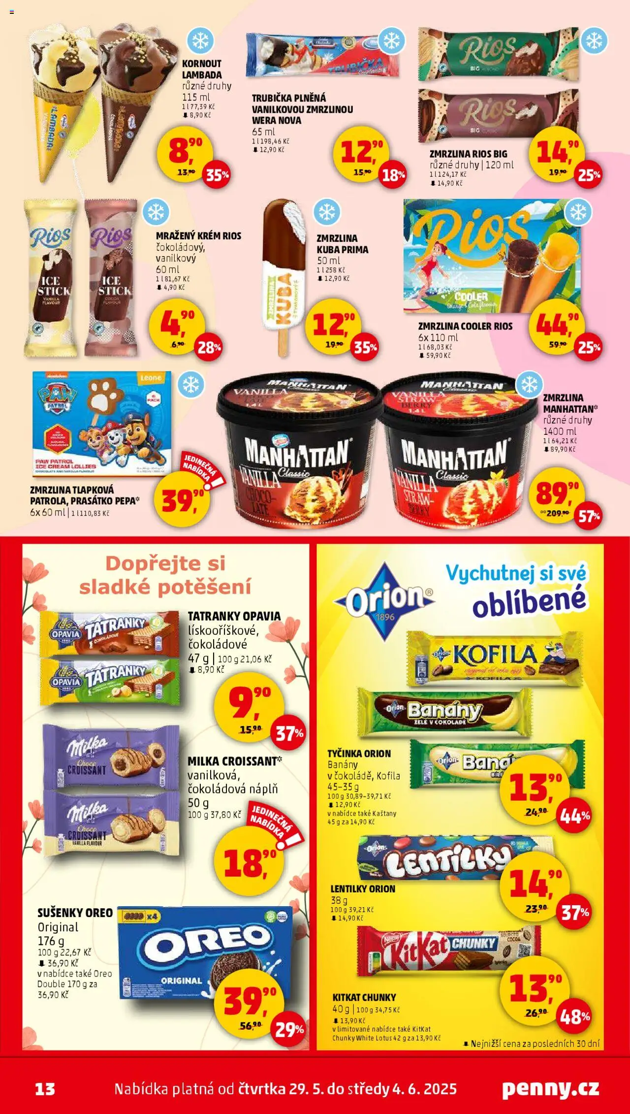 Penny Market leták - Čtvrtečník od 29.05.2025 | Strana: 13 | Produkty: Krém, Cookies, Manhattan, Kofila
