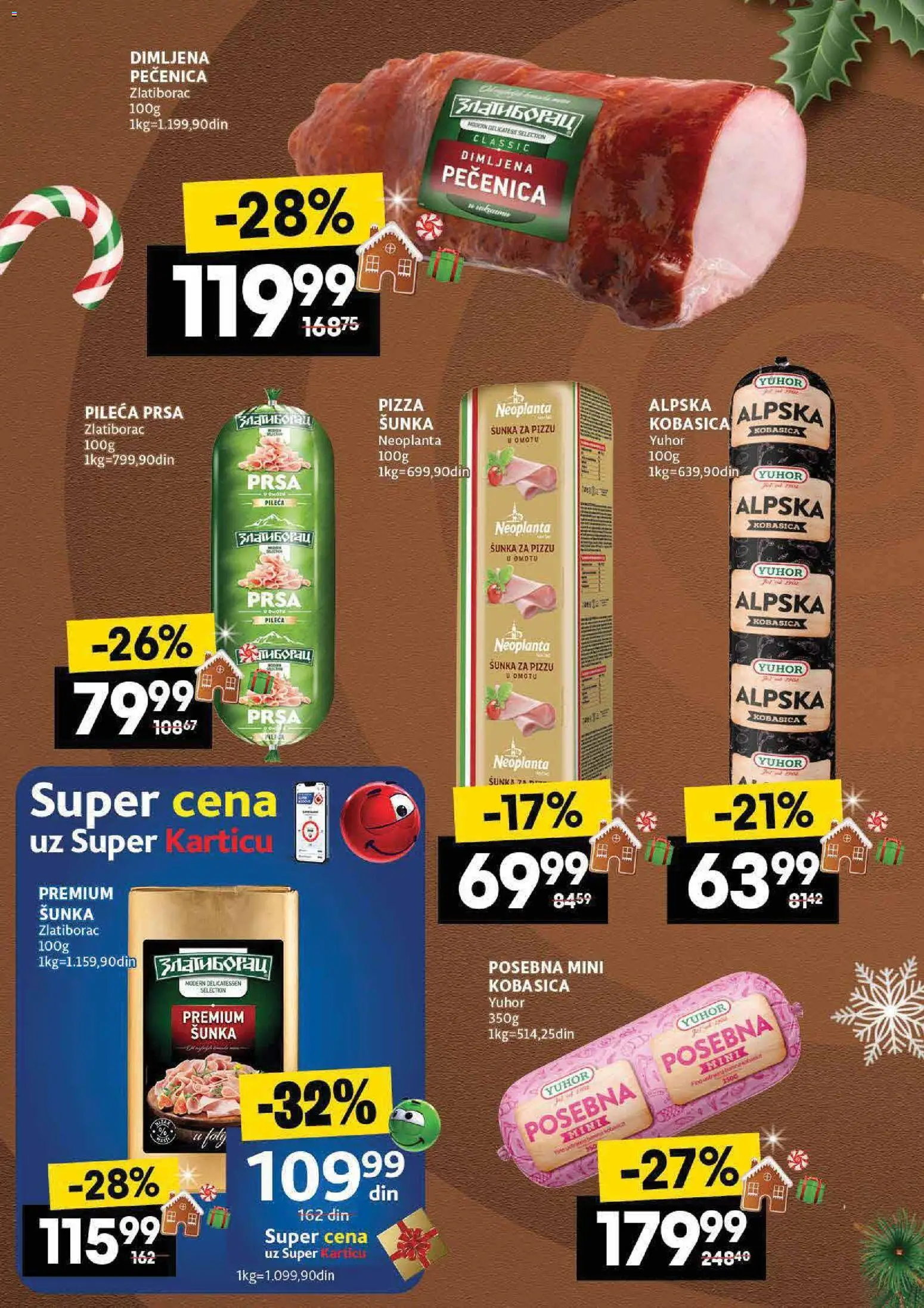 Roda katalog - važi od 08.01.2026 | Strana: 6 | Proizvode: Pileća prsa, Šunka, Kobasica, Pečenica