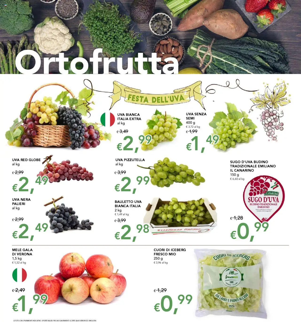 Volantino Migross del 11.09.2025 | Pagina: 2 | Prodotti: Mele, Uva, Budino, Sugo