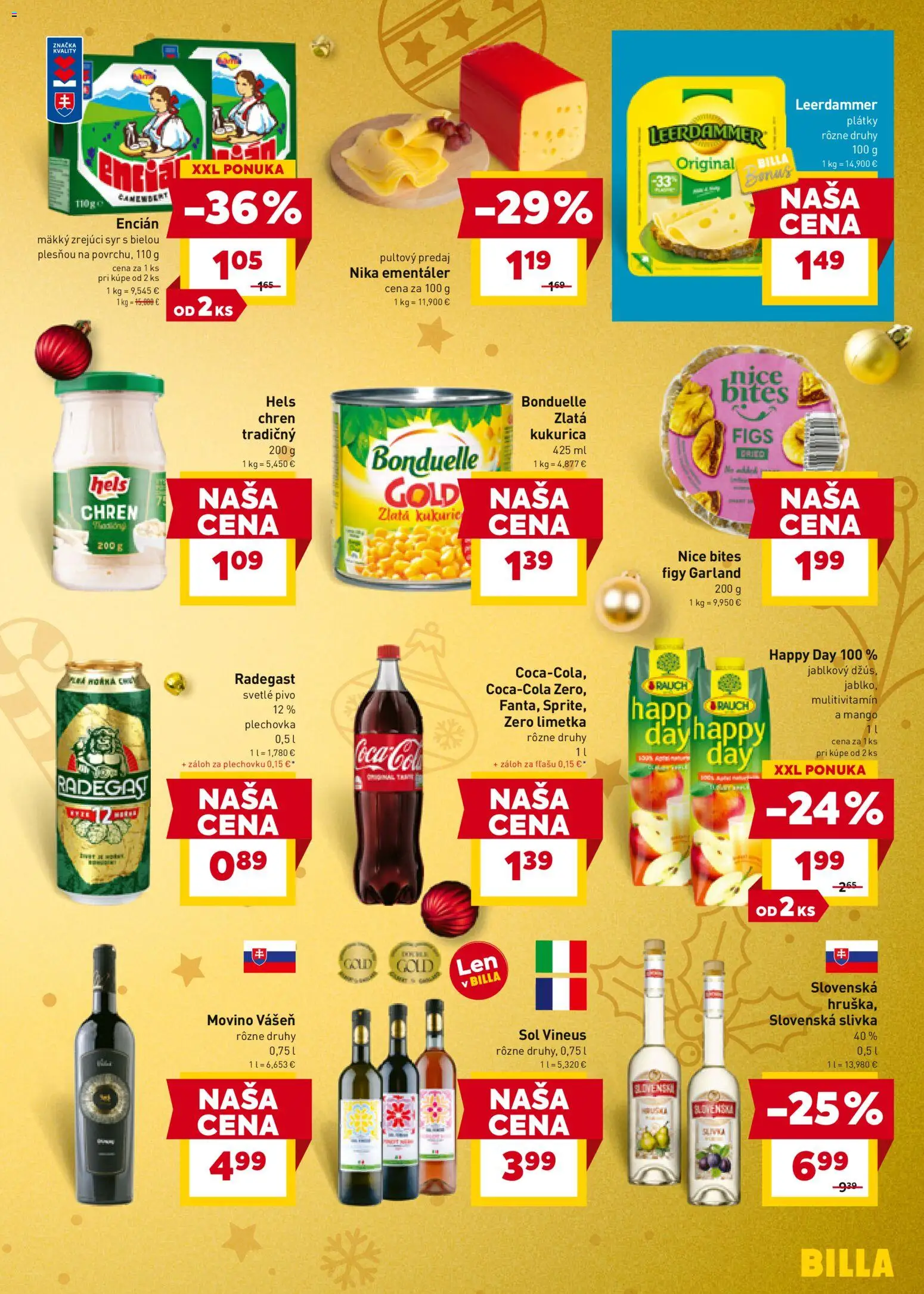 Nové Billa akcie – leták je platný od 26.11.2025 | Strana: 7 | Produkty: Pivo, Syr, Chren, Mango