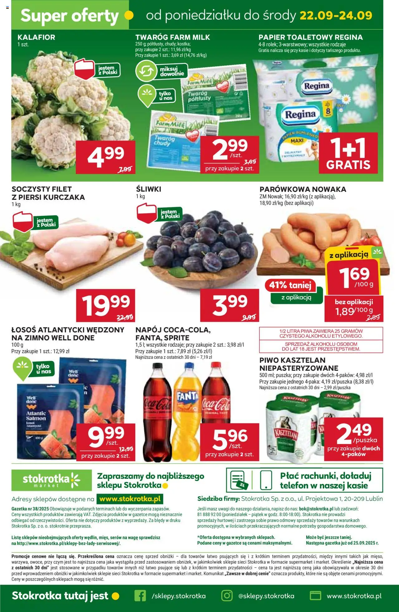 Stokrotka Gazetka - Market od 18.09.2025 | Strona: 29 | Produkty: Kalafior, Telefon, Piersi, Twaróg