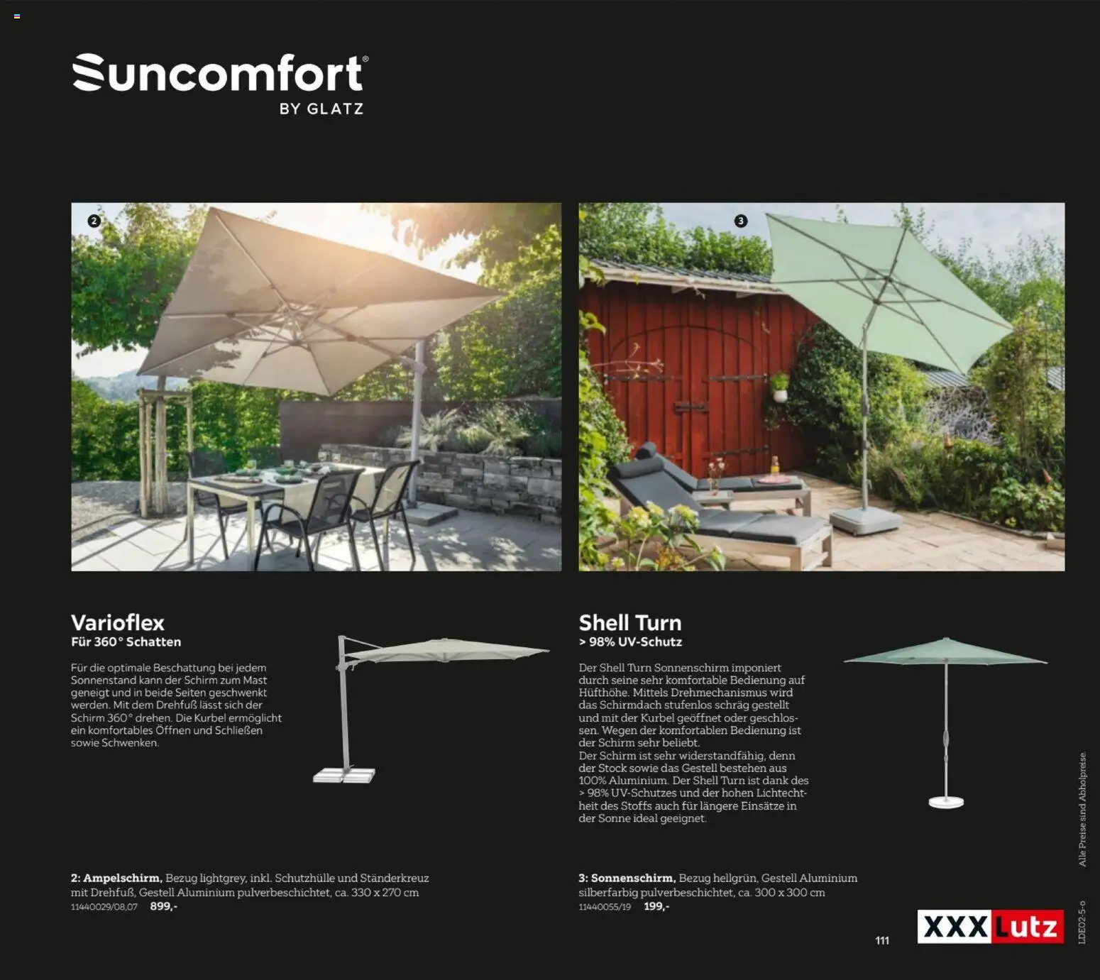 XXXL Lutz My Home Garten – gültig ab 23.02.2026 | Seite: 111 | Produkte: Sonnenschirm