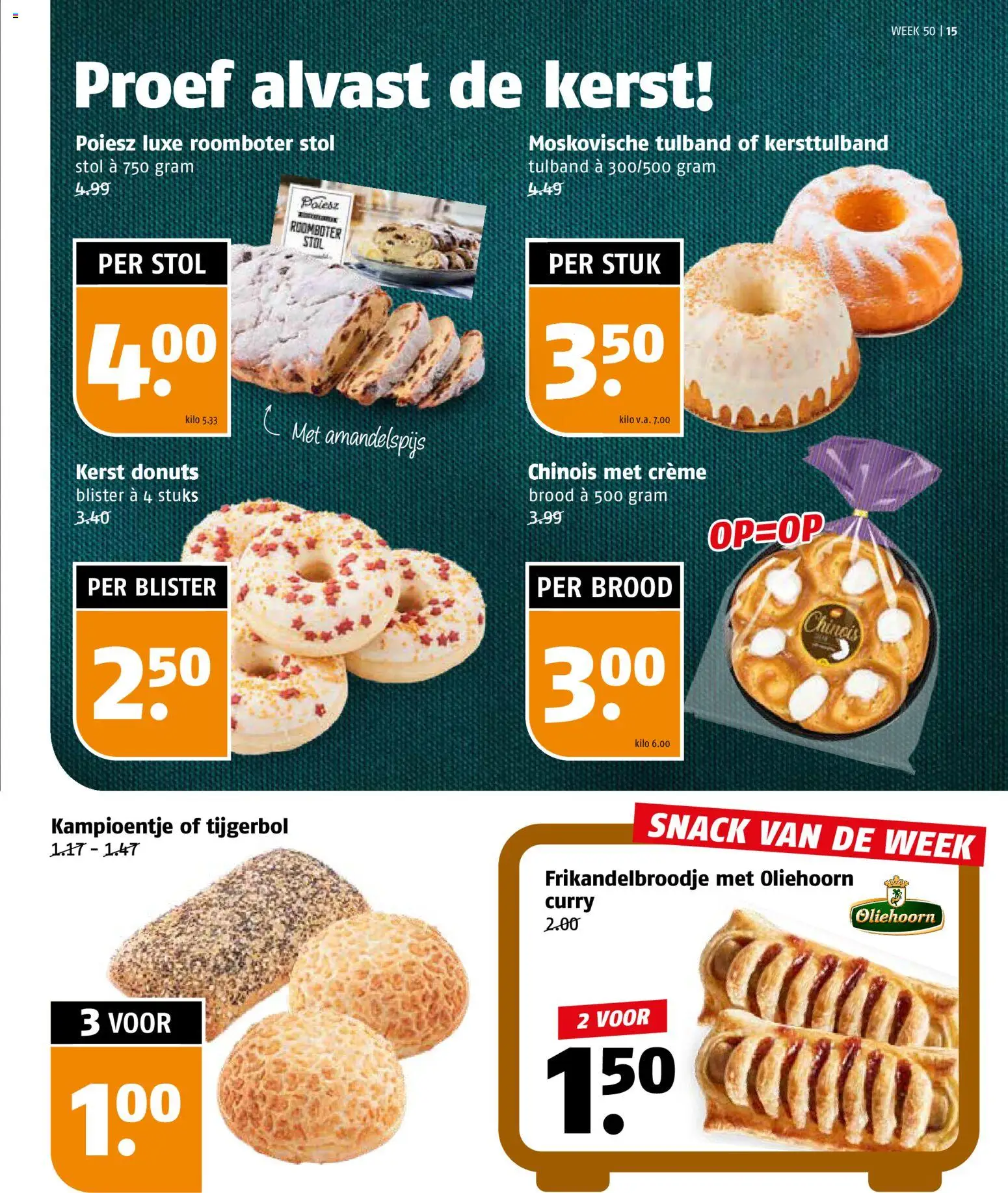 {H1} | Pagina: 15 | Producten: Brood, Donuts, Roomboter, Crème