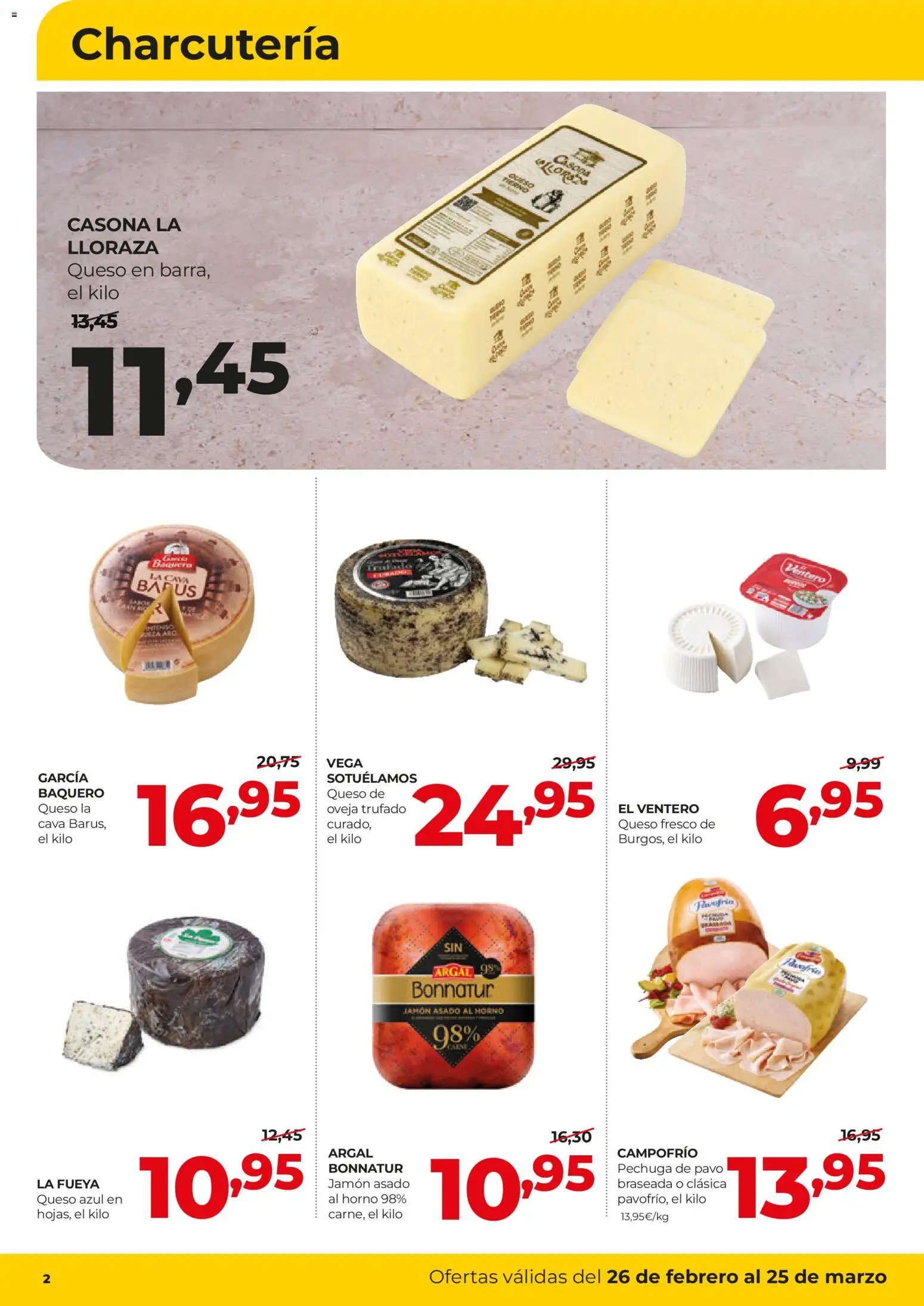 Alimerka folleto Asturias │ válido desde el 26.02.2026 | Página: 2 | Productos: Queso, Jamón, Queso fresco, Horno