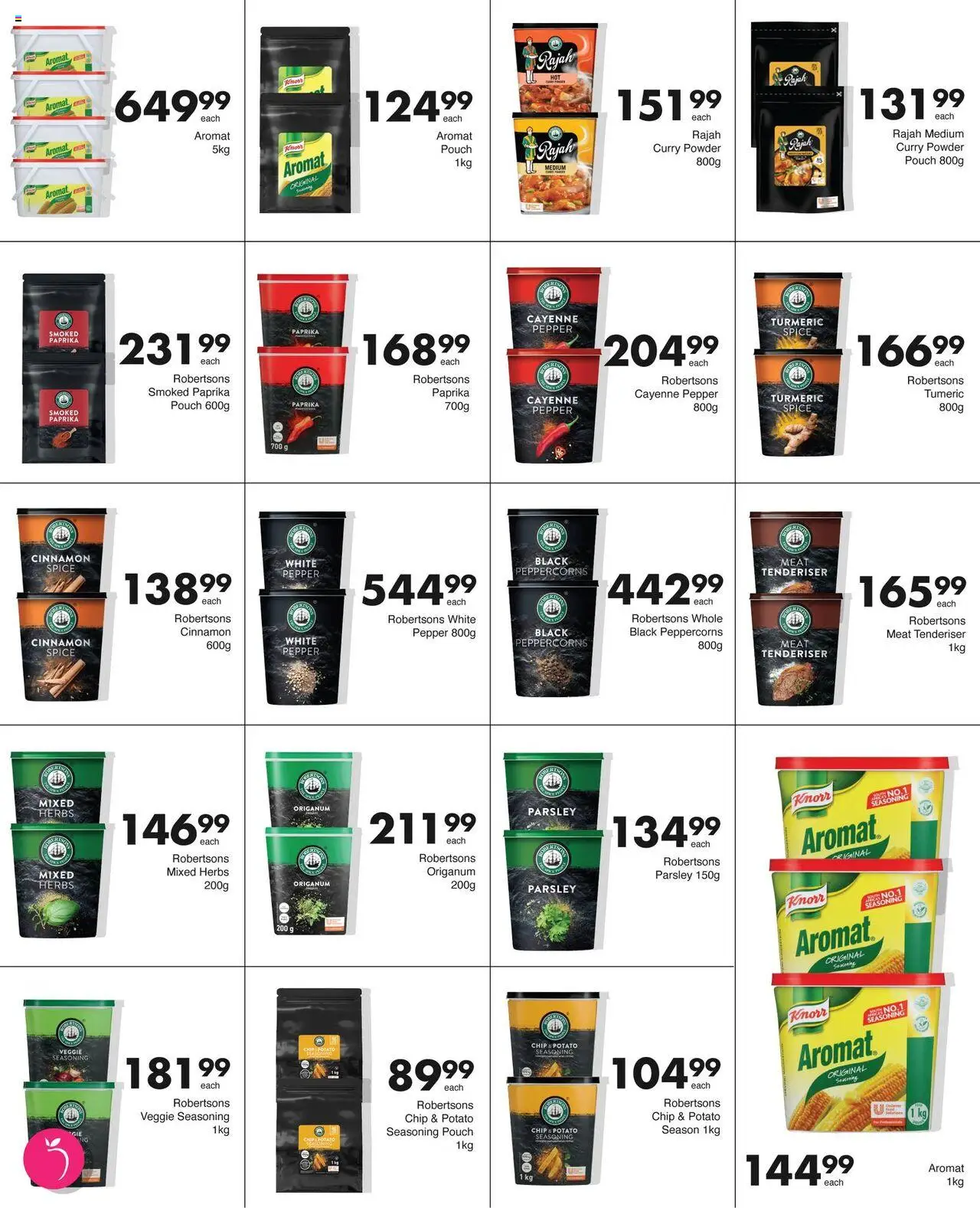 Save Catering Specials  │ valid from 04.08.2025 | Page: 8 | Products: Parsley, Curry powder, Pepper, Peach