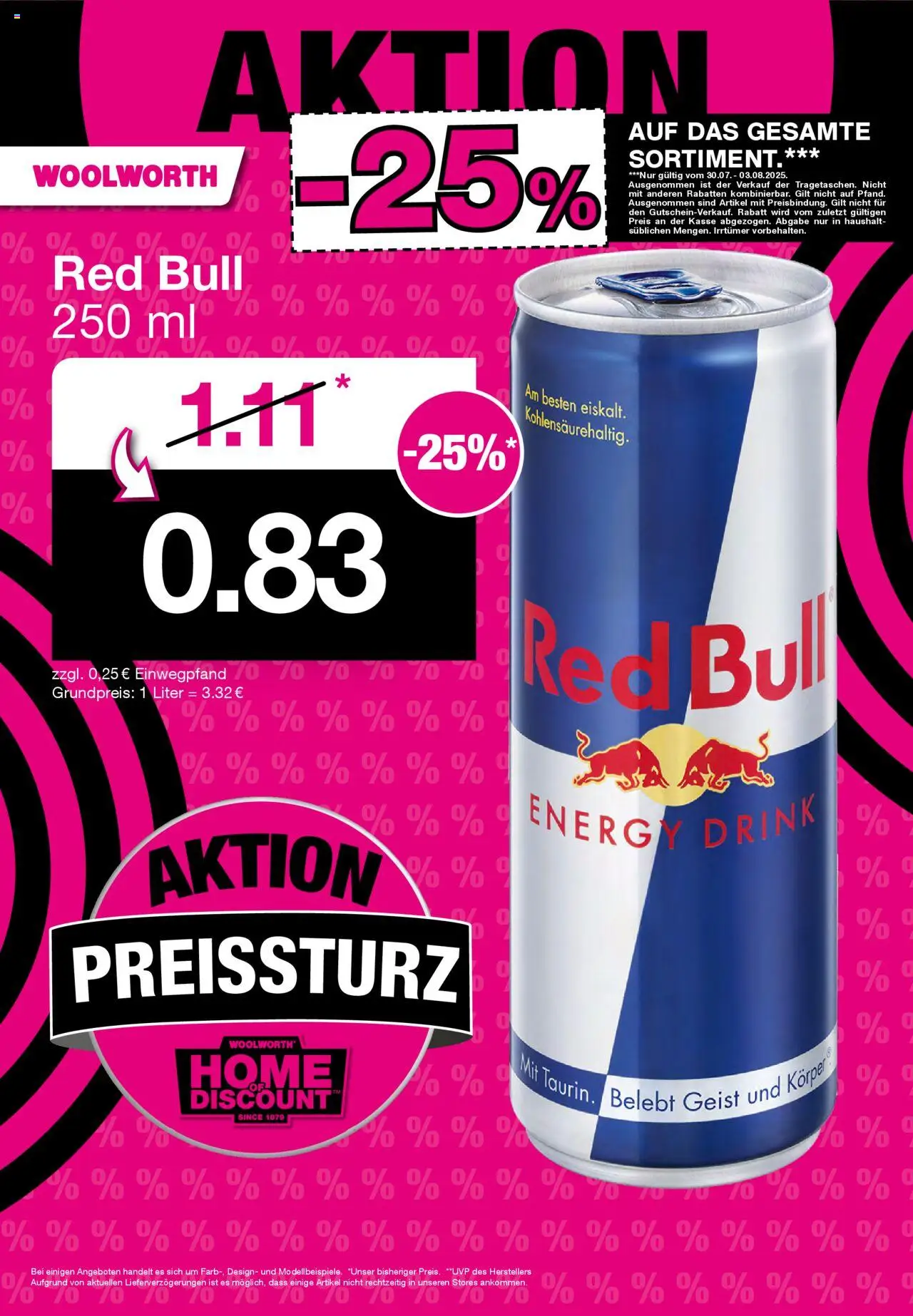 Woolworth Prospekt 	 - gültig ab dem 29.07.2025 | Seite: 25 | Produkte: Red bull, Energy