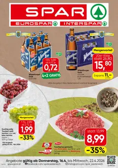 Spar Flugblatt - Niederösterreich ab 16.04.2026 gültig