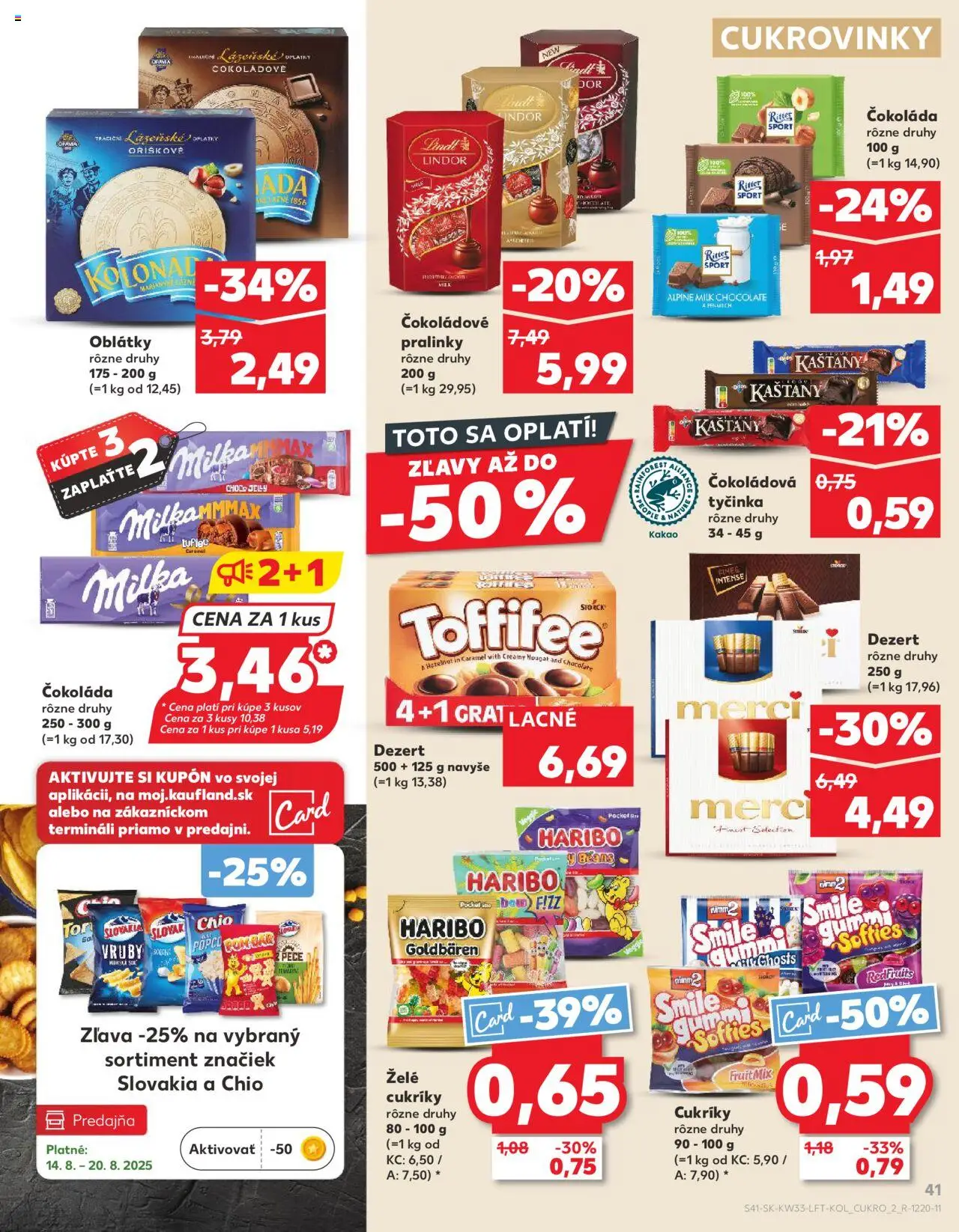 Kaufland SK akciós ujság - amely érvényes a következő dátumtól: 14.08.2025 | Oldal: 41
