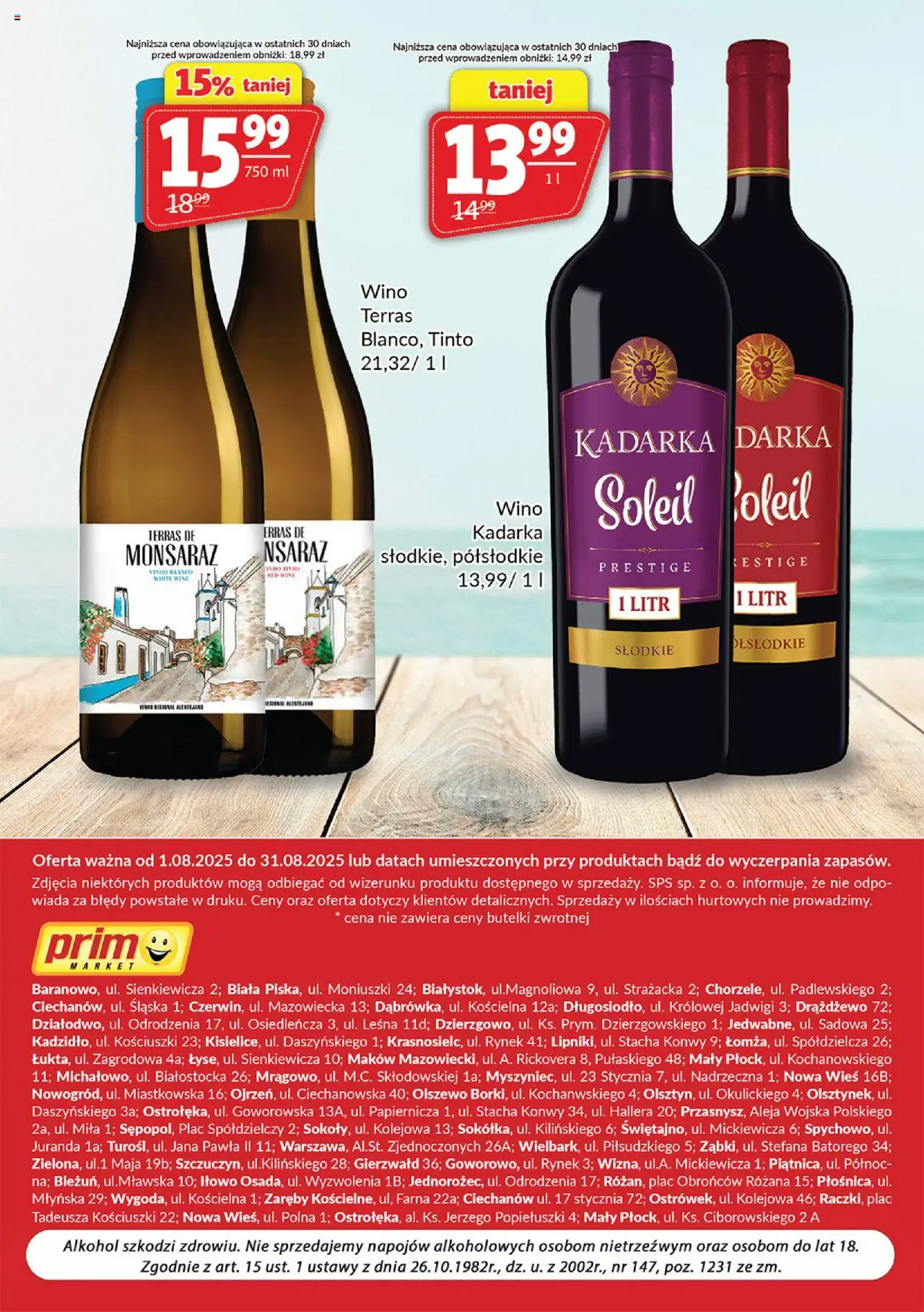 Prim Market Gazetka - Oferta alkoholowa od 01.08.2025 | Strona: 8 | Produkty: Wino, Alkohol