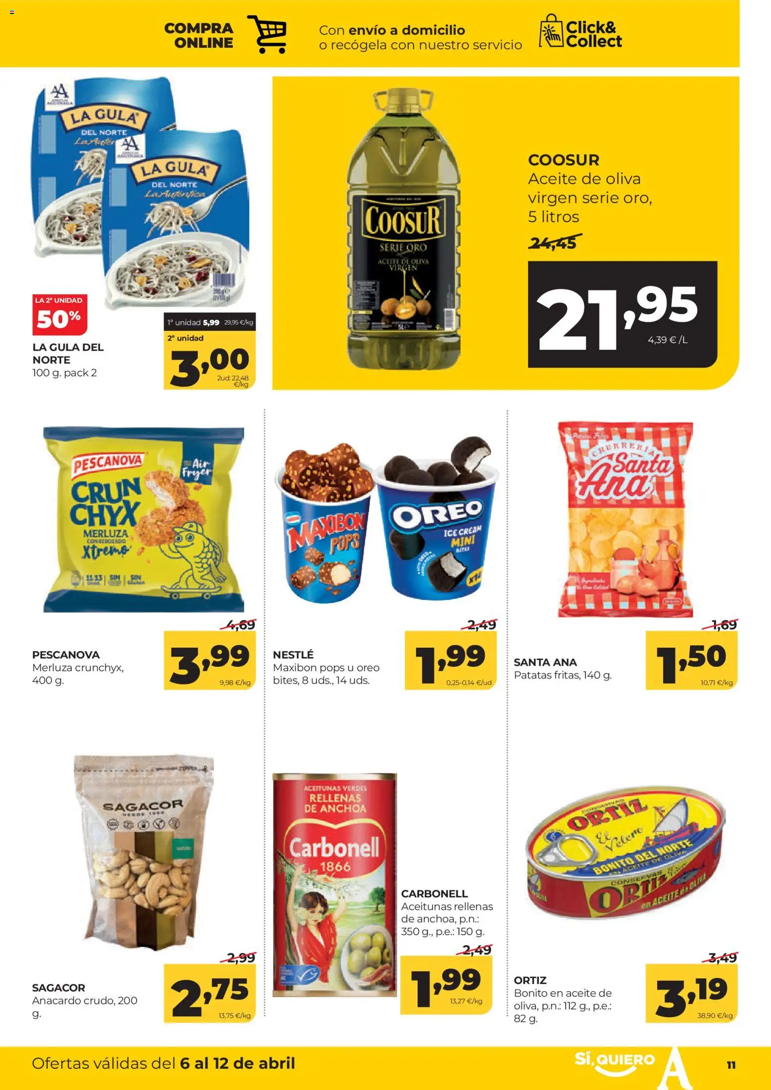 Alimerka folleto Asturias │ válido desde el 06.04.2026 | Página: 11 | Productos: Aceite, Aceite de oliva, Anchoa