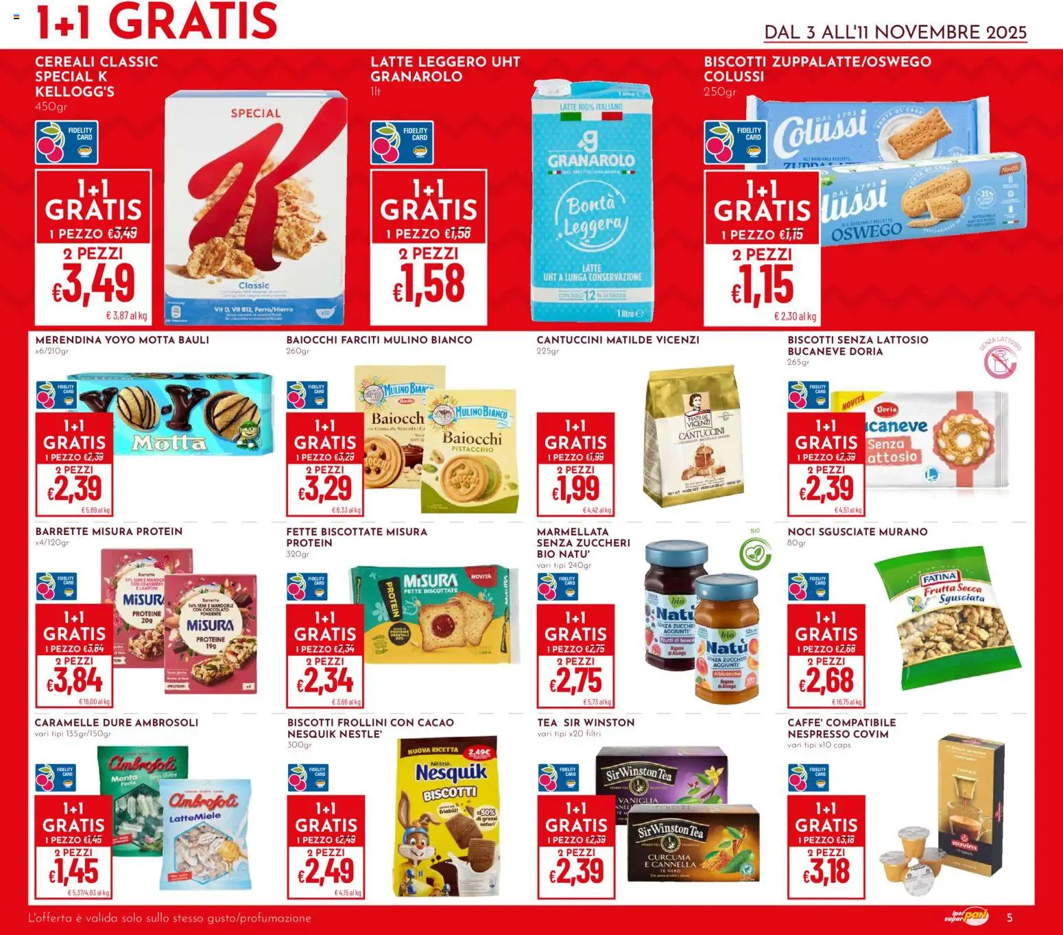 Volantino Pan del 03.11.2025 | Pagina: 5 | Prodotti: Caramelle, Cereali, Mandorle, Marmellata