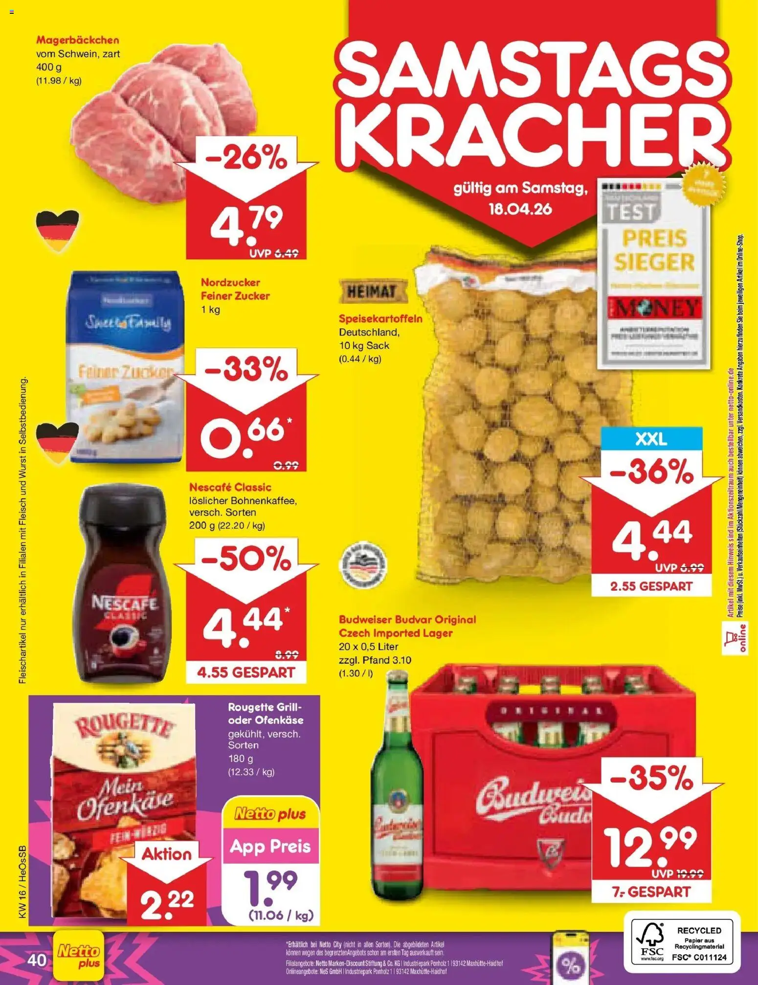 Netto Marken-Discount Prospekt Kröpelin	 – gültig ab 13.04.2026 | Seite: 56 | Produkte: Grill, Nescafe, Nescafe classic, Wurst