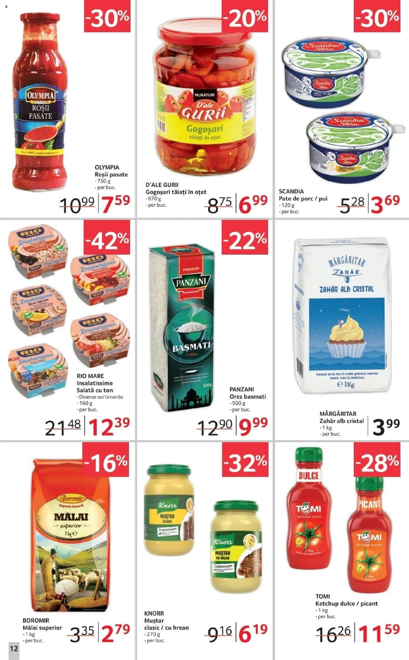 Noul catalog Selgros – valabil de la 12.12.2025 | Pagină: 12 | Produse: Hacıyatmaz Kedi Oyuncağı, Pate, Oțet, Zahăr