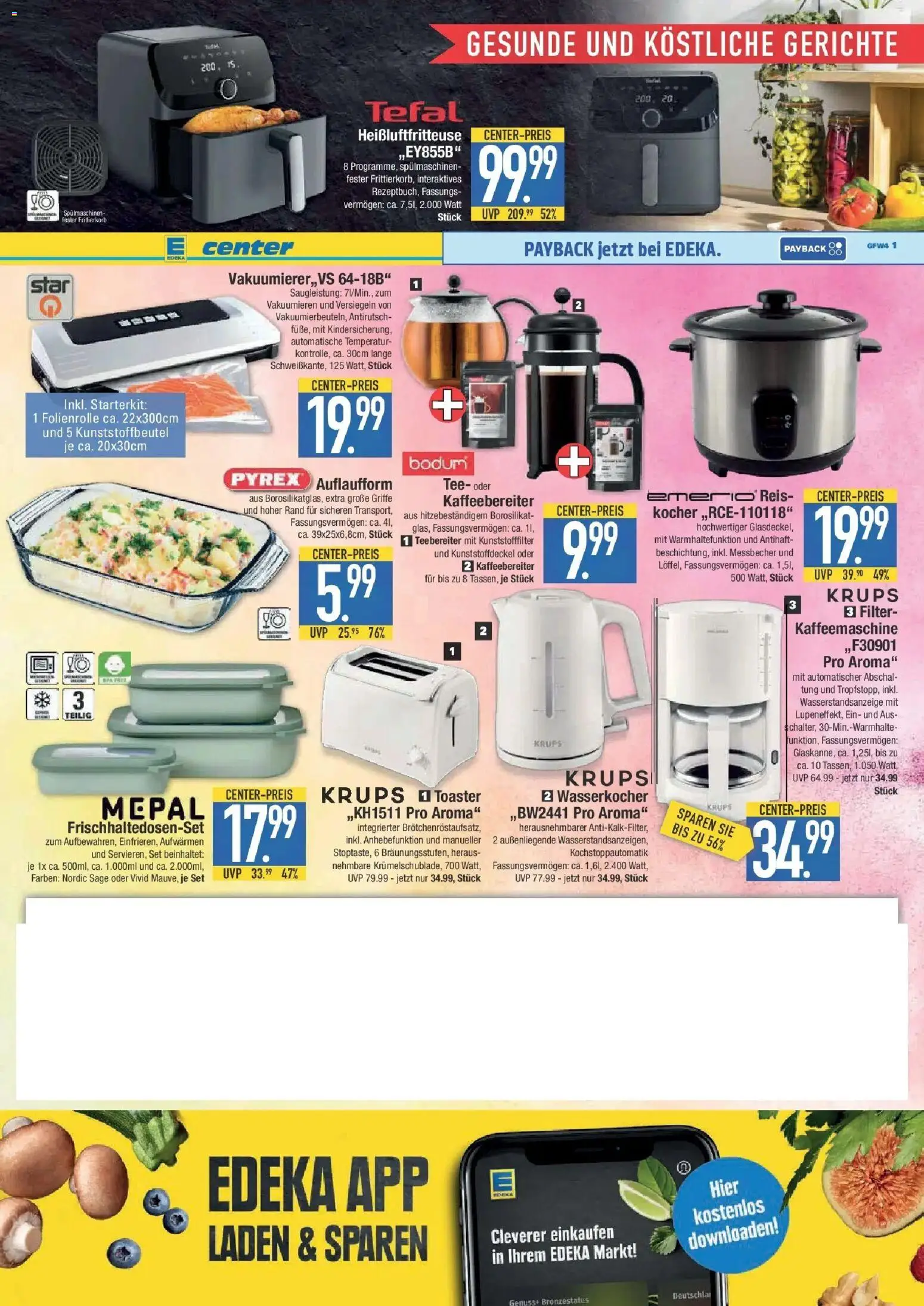 Edeka prospekt Augsburg-Göggingen	 – gültig ab 18.01.2026 | Seite: 14 | Produkte: Krups, Kaffeemaschine, Wasserkocher, Vakuumierer