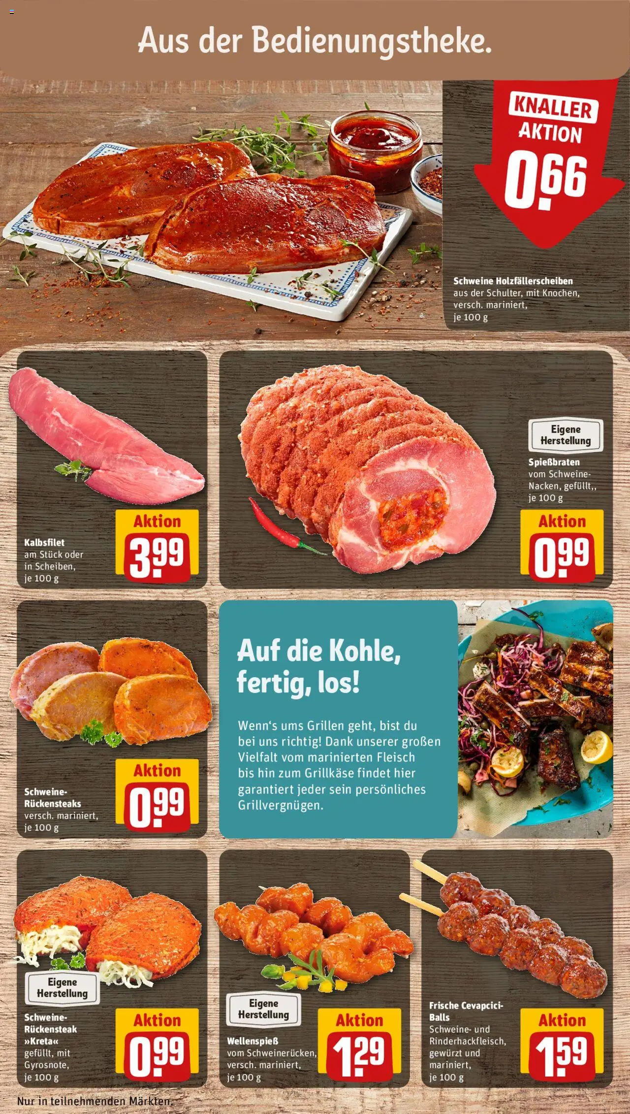 Rewe Prospekt 	 - gültig ab dem 16.06.2025 | Seite: 10 | Produkte: Cevapcici, Steak, Fleisch