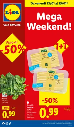 Anteprima del volantino Lidl Mega Weekend catalogo valido a partire dal 23.01.2026