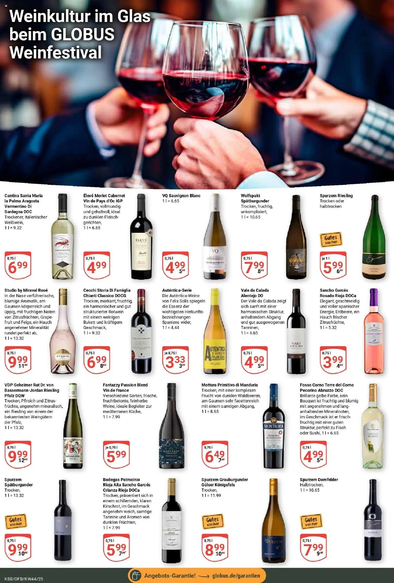 Globus prospekt Koblenz-Bubenheim	 – gültig ab 26.10.2025 | Seite: 20 | Produkte: Rotwein, Merlot, Fisch, Pfirsich