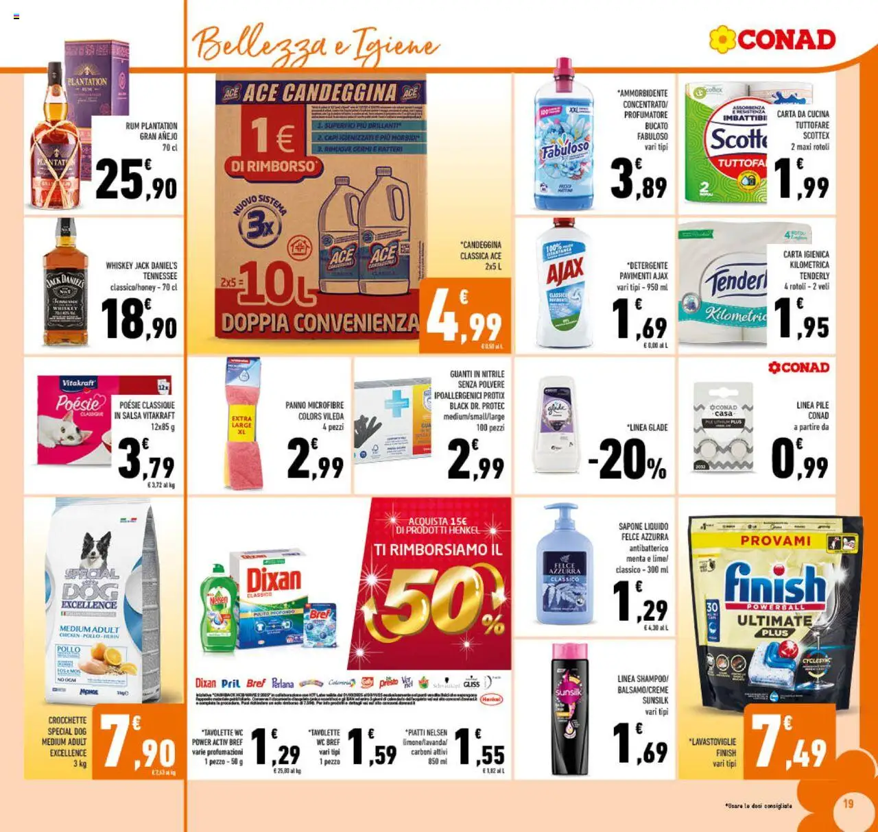 Volantino Conad del 08.10.2025 | Pagina: 19 | Prodotti: Pile, Sapone, Ammorbidente, Menta