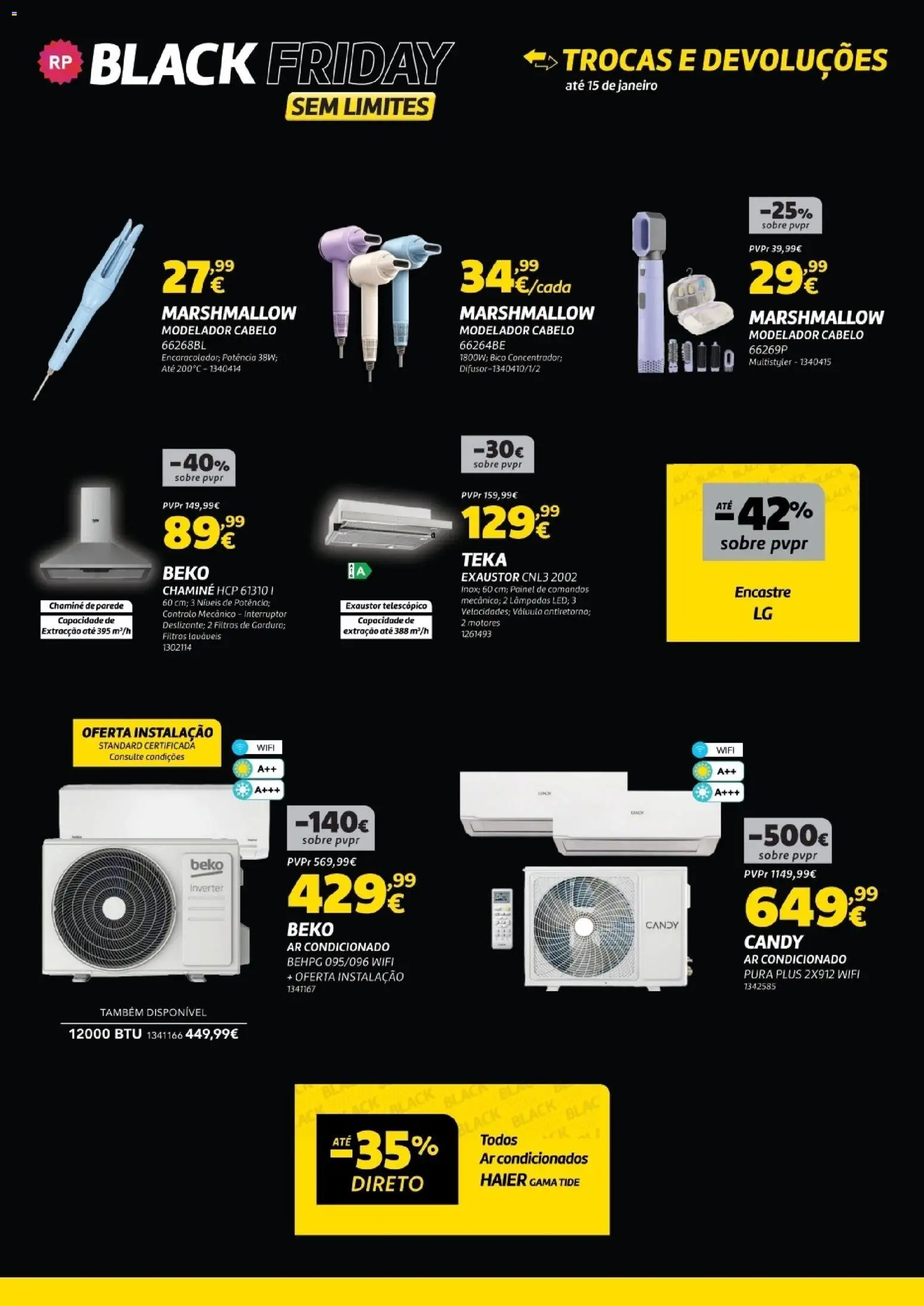 Radio Popular - Black Friday │ válido de 25.11.2025 | Página: 15 | Produtos: Exaustor, Ar condicionado, Interruptor, Lâmpadas